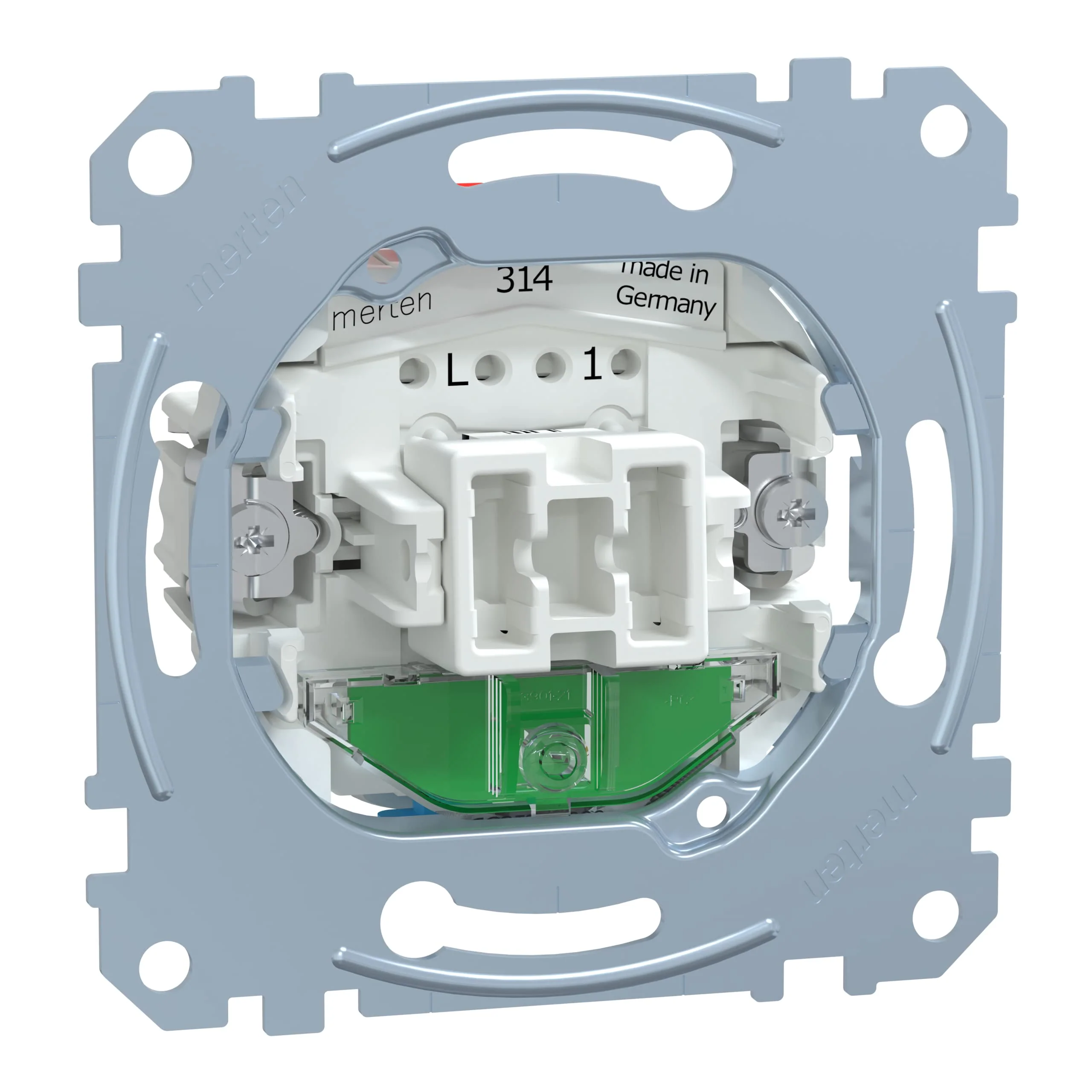 Merten MEG3106-0000 Two-way switch insert 1 pole with indicator light 10 AX, 250 V AC plug-in terminals Single - Image 3