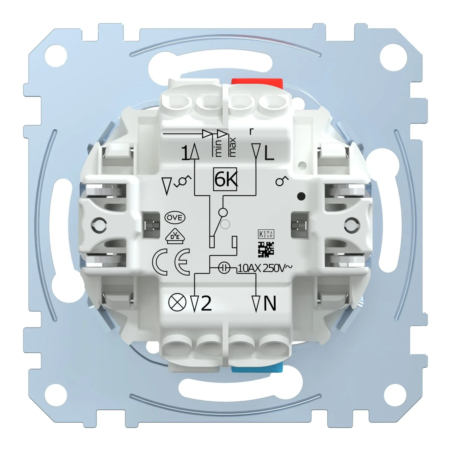 Merten MEG3106-0000 Two-way switch insert 1 pole with indicator light 10 AX, 250 V AC plug-in terminals Single - Image 4