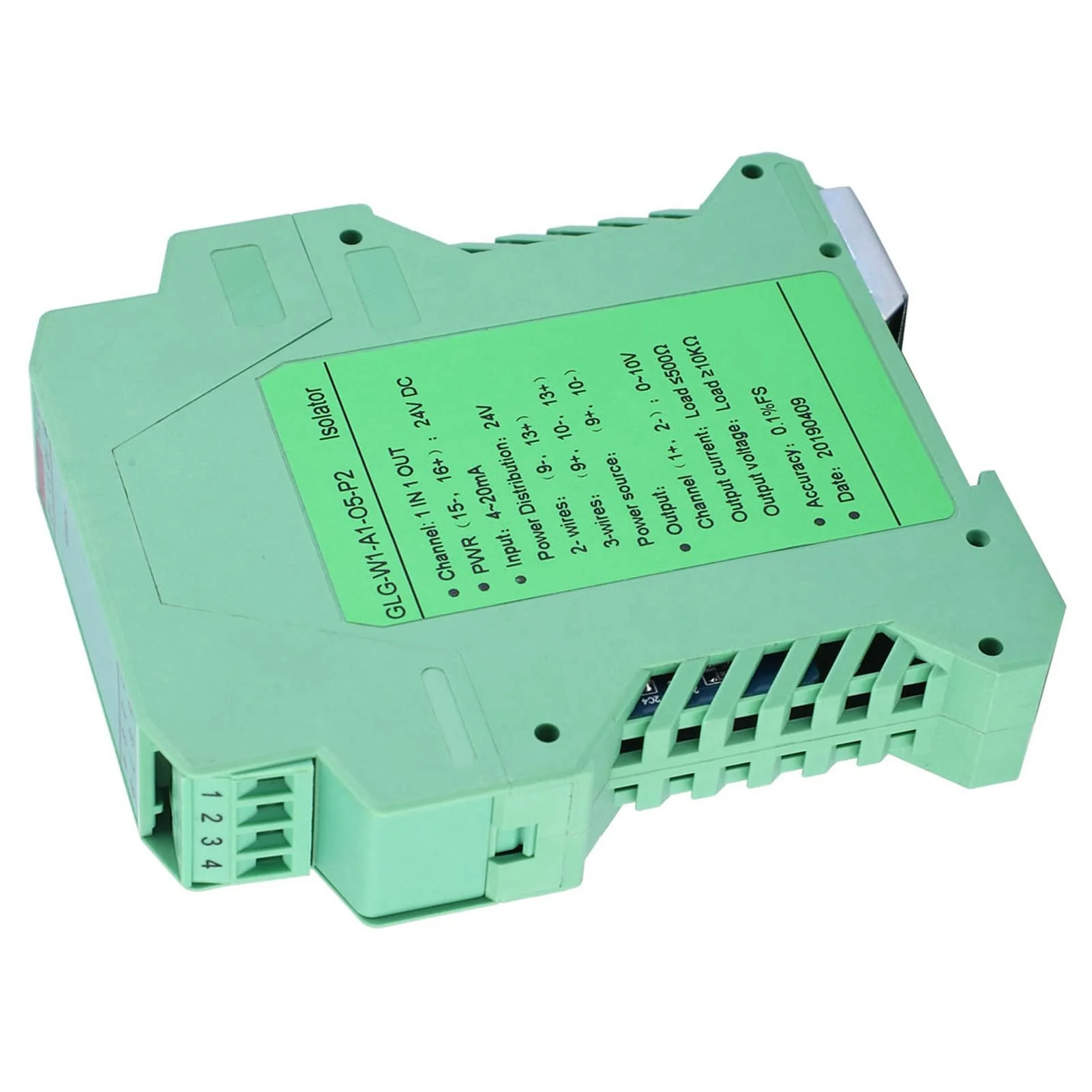 messumformer 4-20mA to 0-10V Converter, Transmitter 4-20mA PLC Detect Conditioner DC 24V Current Isolator (One in One Out) - Image 7