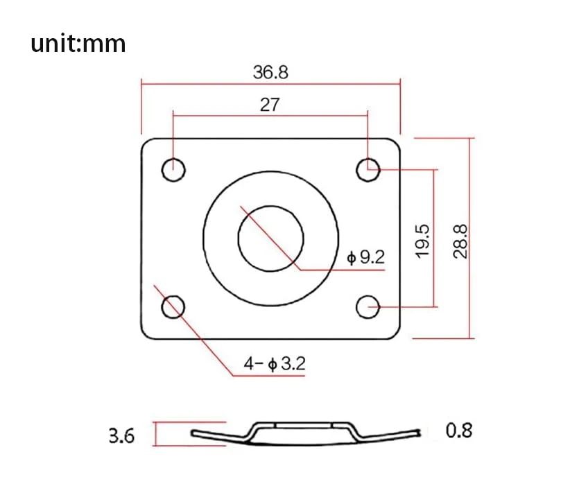 Metal 1/4 Output Jack Plate Input Jack Socket for Tele SG Style Electric Guitar Parts Replacement (Chrome) Chrome - Image 2