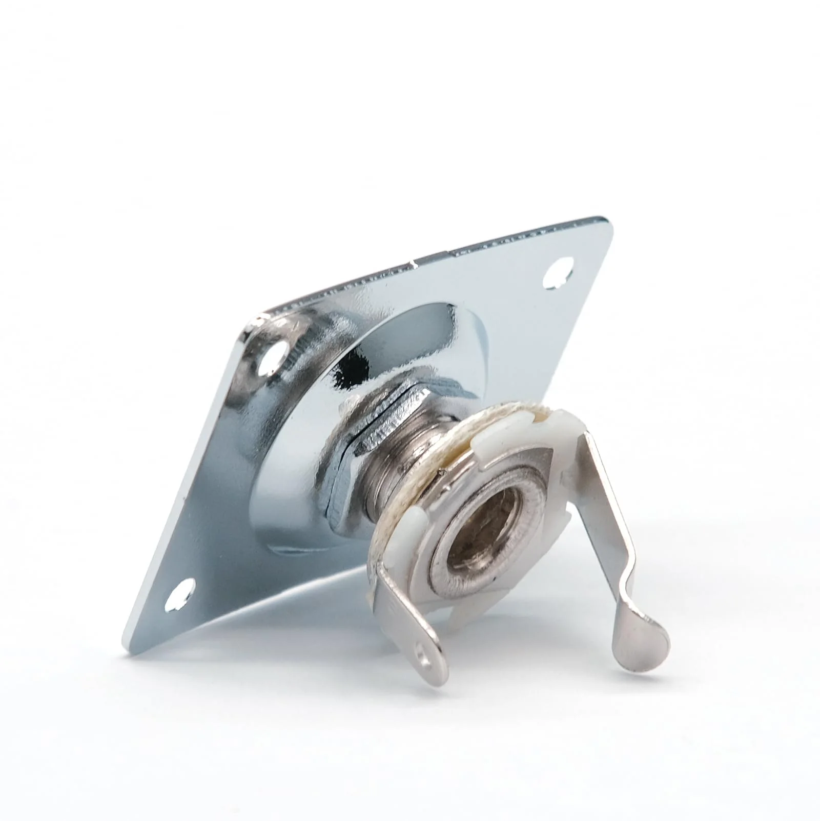 Metal 1/4 Output Jack Plate Input Jack Socket for Tele SG Style Electric Guitar Parts Replacement (Chrome) Chrome - Image 3