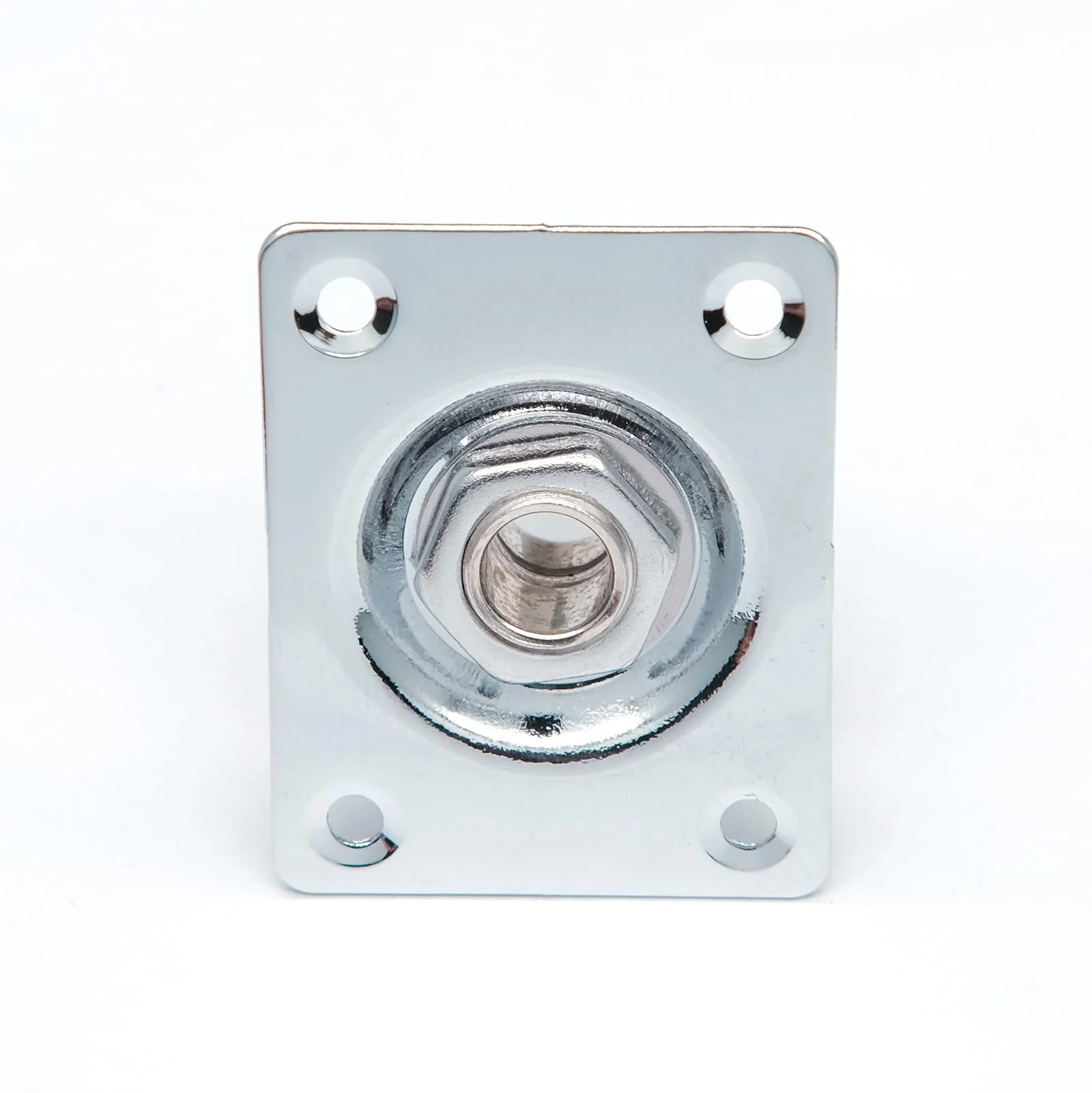 Metal 1/4 Output Jack Plate Input Jack Socket for Tele SG Style Electric Guitar Parts Replacement (Chrome) Chrome - Image 4