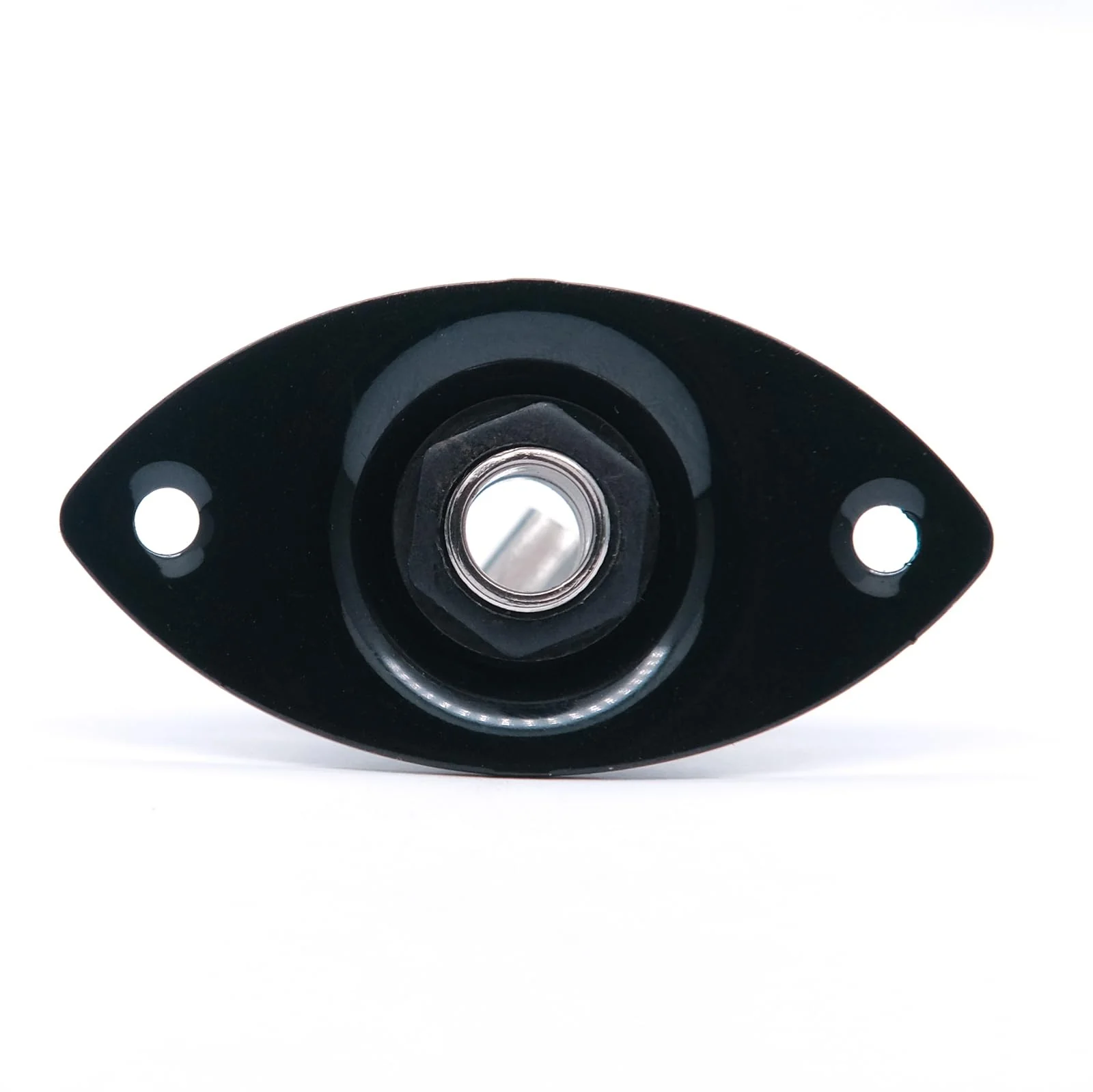 Metal 1/4" Oval Guitar Input Jack Output Plate Jackplate Socket for Fender Strat Tele (Black) Black - Image 3