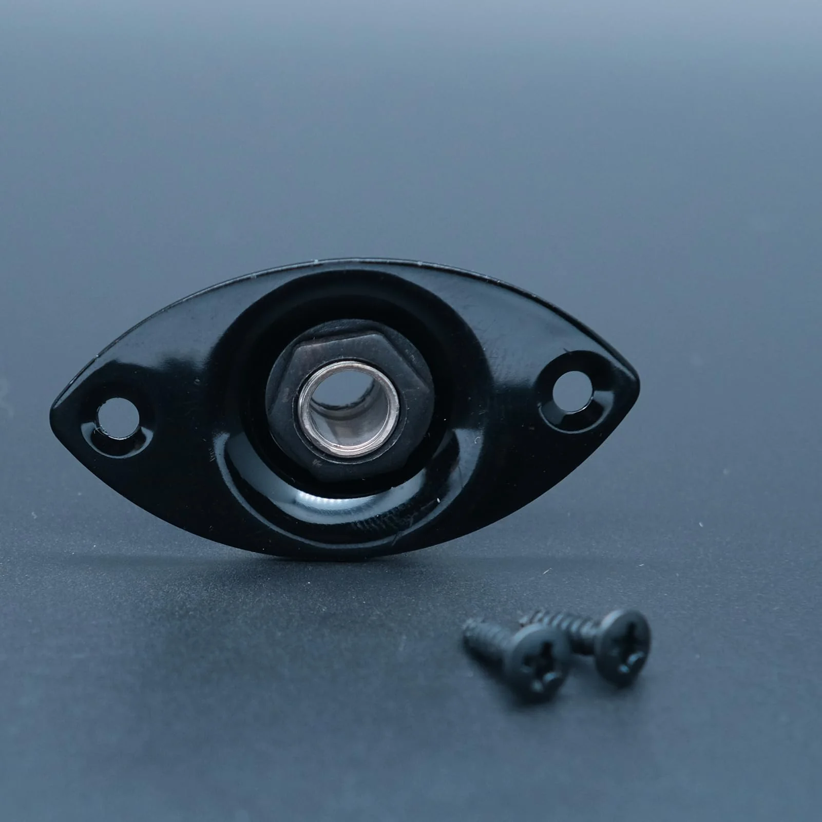 Metal 1/4" Oval Guitar Input Jack Output Plate Jackplate Socket for Fender Strat Tele (Black) Black - Image 6