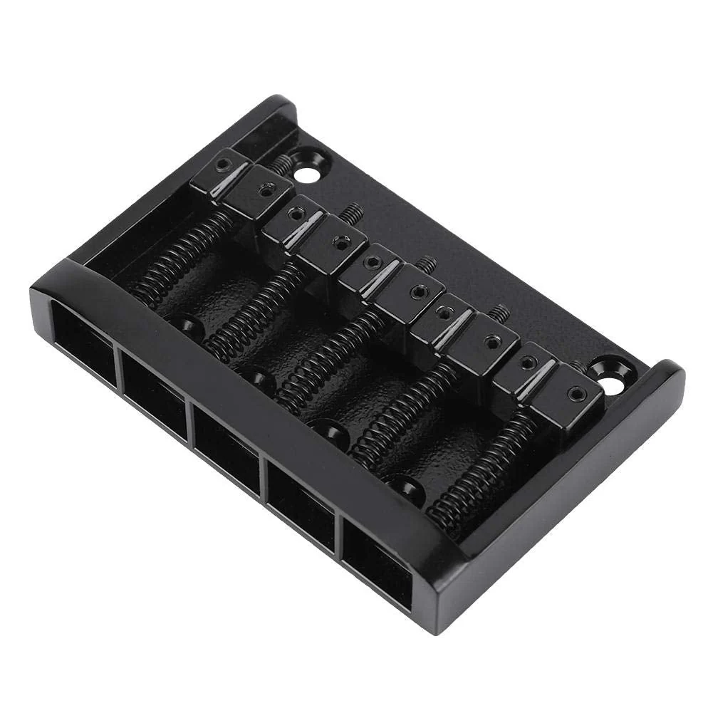 Metal 5 String Guitar Saddle Bridge Plate Electric Bass Bridge Tailpiece Replacement Accessory(Black) - Image 6