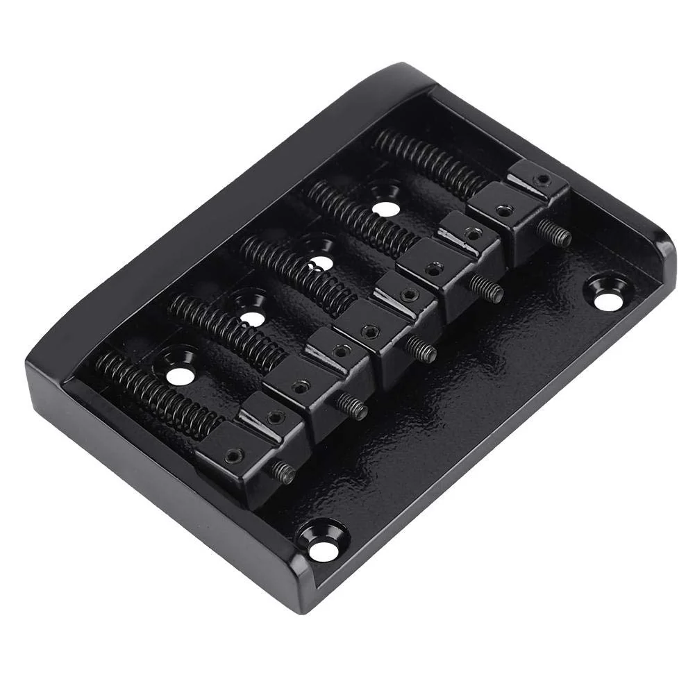 Metal 5 String Guitar Saddle Bridge Plate Electric Bass Bridge Tailpiece Replacement Accessory(Black) - Image 8