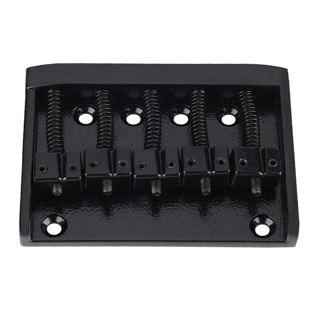 Metal 5 String Guitar Saddle Bridge Plate Electric Bass Bridge Tailpiece Replacement Accessory(Black) - Image 9