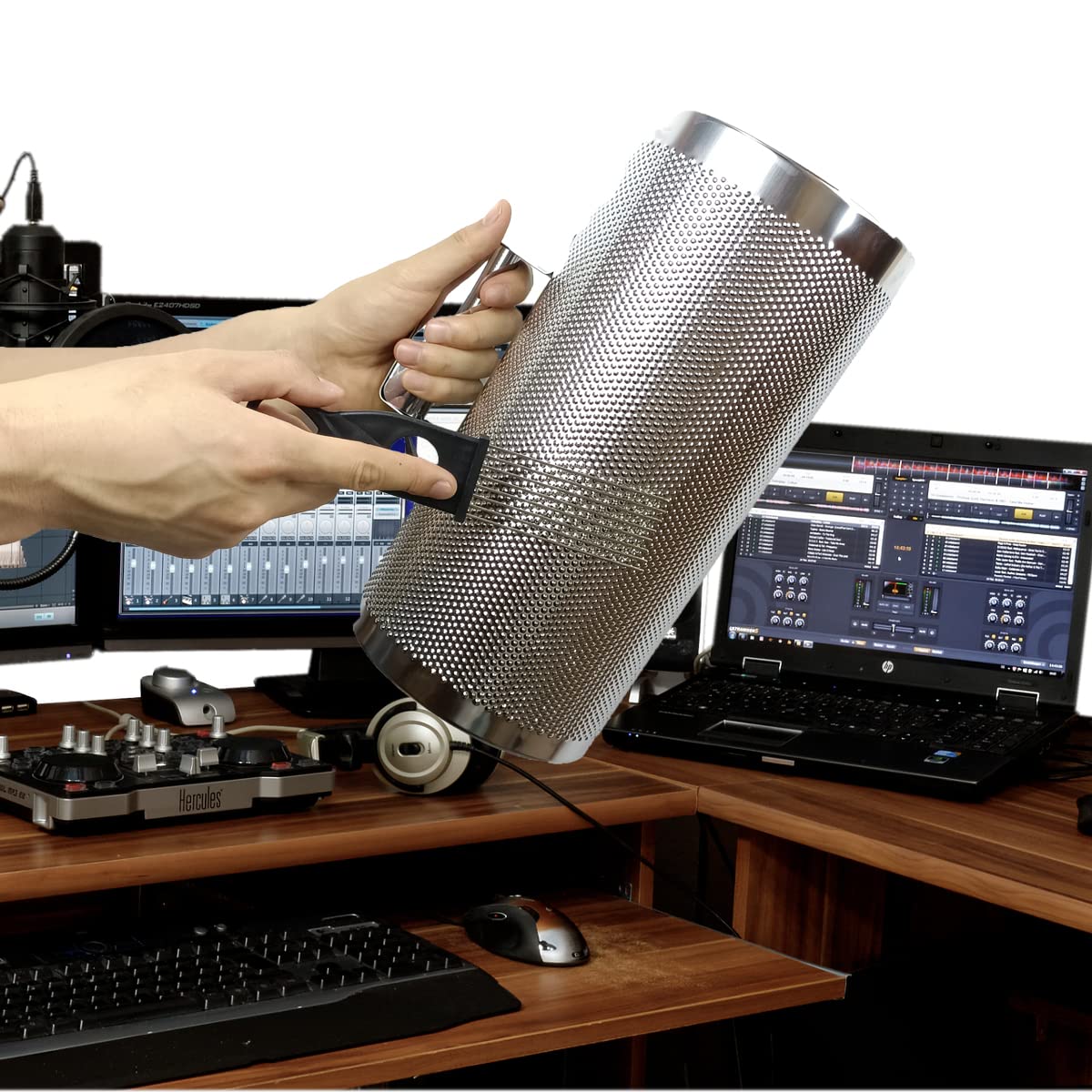 Metal Guiro Percussion Instrument Training Tool with Scraper, Latin Percussion Musical Band Accompaniment (Silver-12X6inch) Silver-12X6inch - Image 7