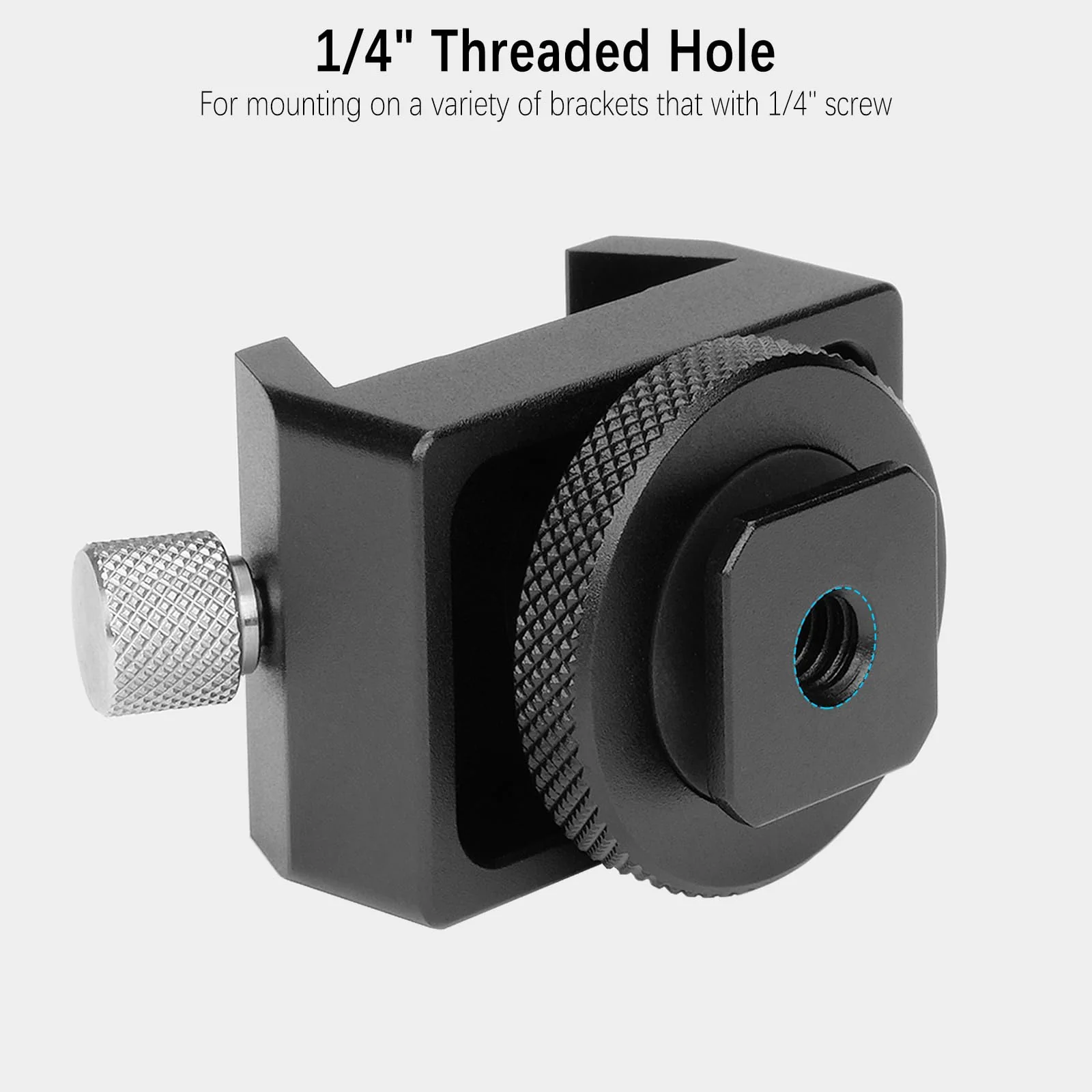 Metal Telescope Finderscope Mount Adapter Finder Scope Base Dovetail Bracket with 1/4" Threaded Hole for Video DSLR Mirrorless Camera Flash Hotshoe Coldshoe Hot Cold Shoe Sky Astrophotography - Image 4