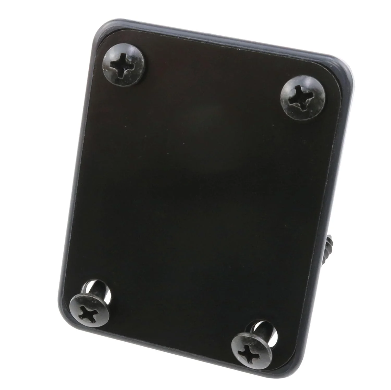 MetalGuitar Neck Plate Metal Guitar Neck Joint Plates Compatible with guitar parts such as Strat Tele style electric guitar bass (black) -1PCS - Image 2