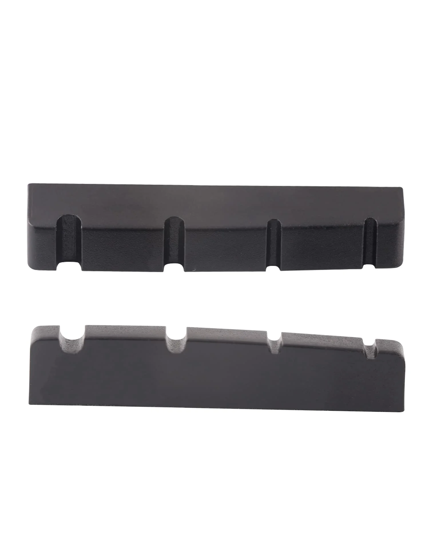Metallor 4 String Graphite Bass Guitar Nut Pre-Slotted Top Nut Compatible with PB Bass Black 43 x 9 x 6mm Set of 2pcs. - Image 3