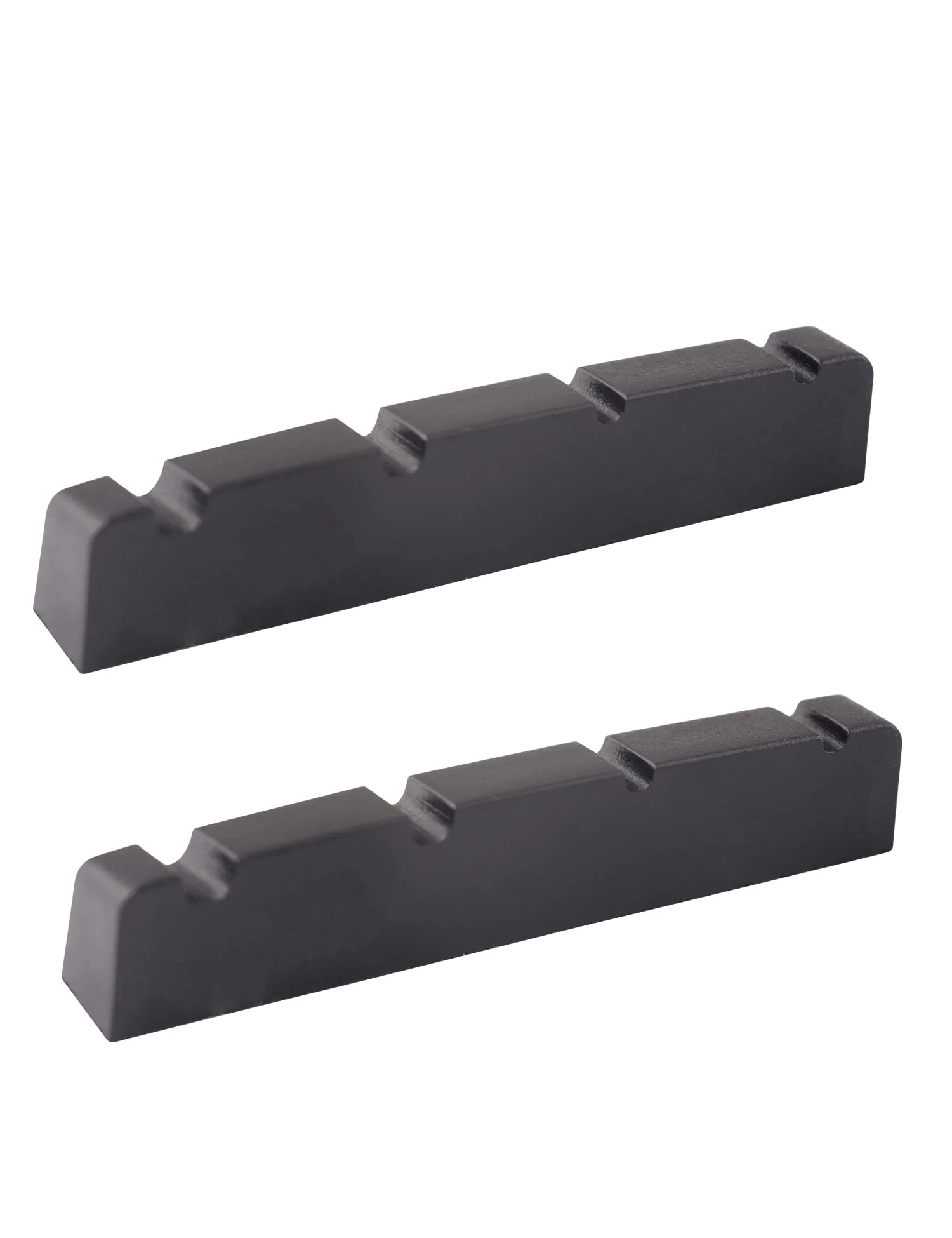 Metallor 4 String Graphite Bass Guitar Nut Pre-Slotted Top Nut Compatible with PB Bass Black 43 x 9 x 6mm Set of 2pcs. - Image 5
