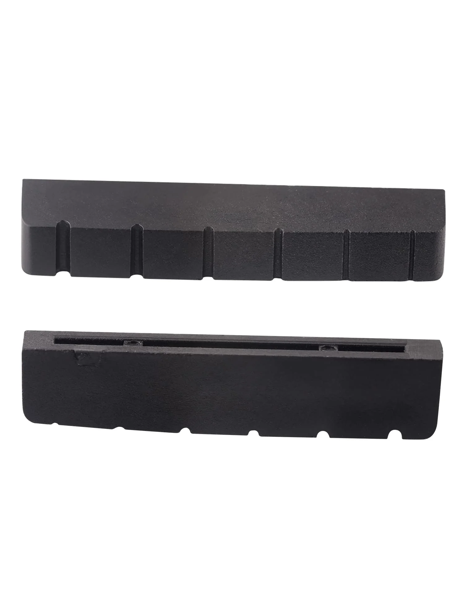 Metallor 6 String Graphite Guitar Nut Pre-Slotted Top Nut Compatible with Les Paul LP SG Style Electric Guitar or Acoustic Guitar Black 43 x 9 x 6mm Set of 2pcs. - Image 3
