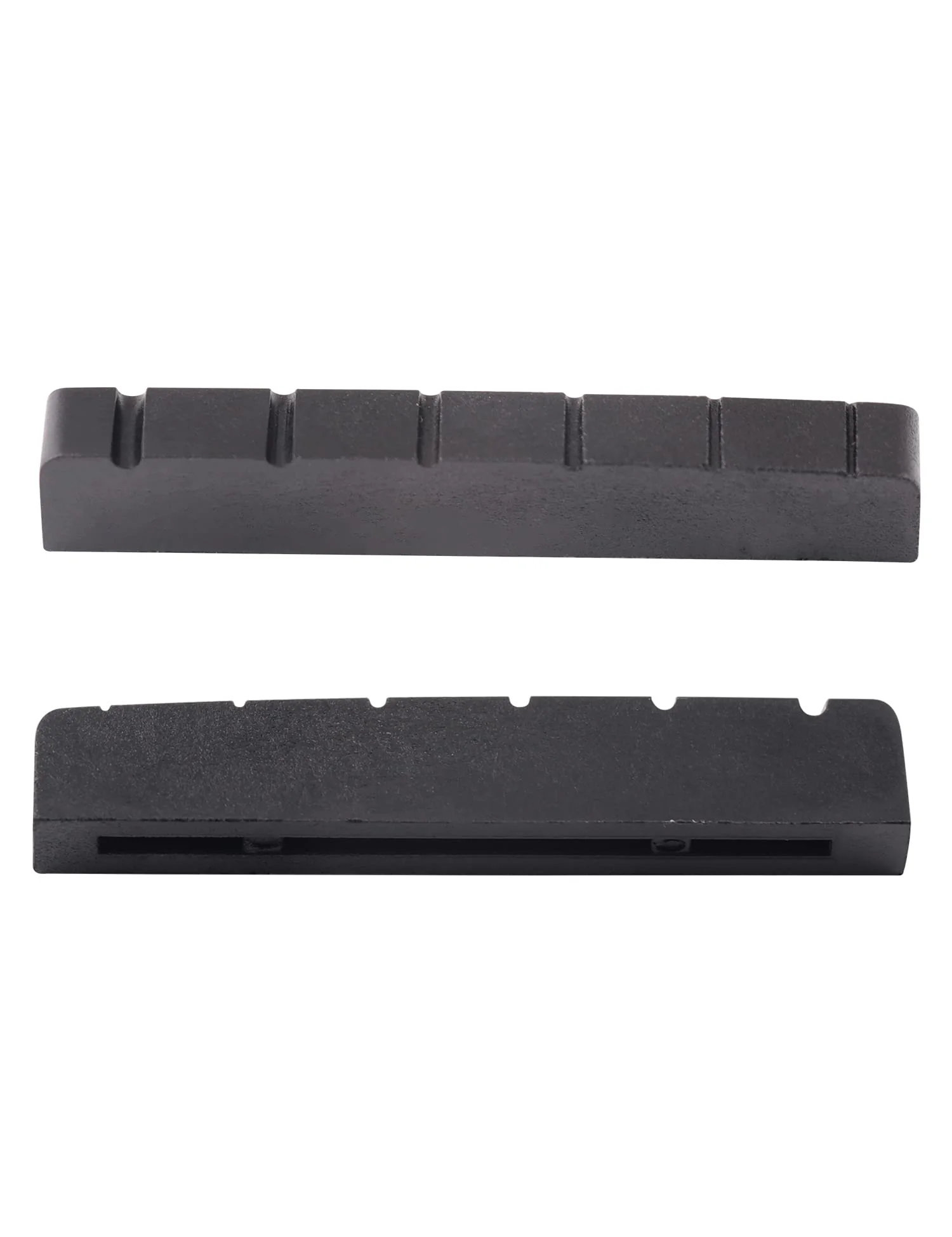 Metallor 6 String Graphite Guitar Nut Pre-Slotted Top Nut Compatible with Les Paul LP SG Style Electric Guitar or Acoustic Guitar Black 43 x 9 x 6mm Set of 2pcs. - Image 4