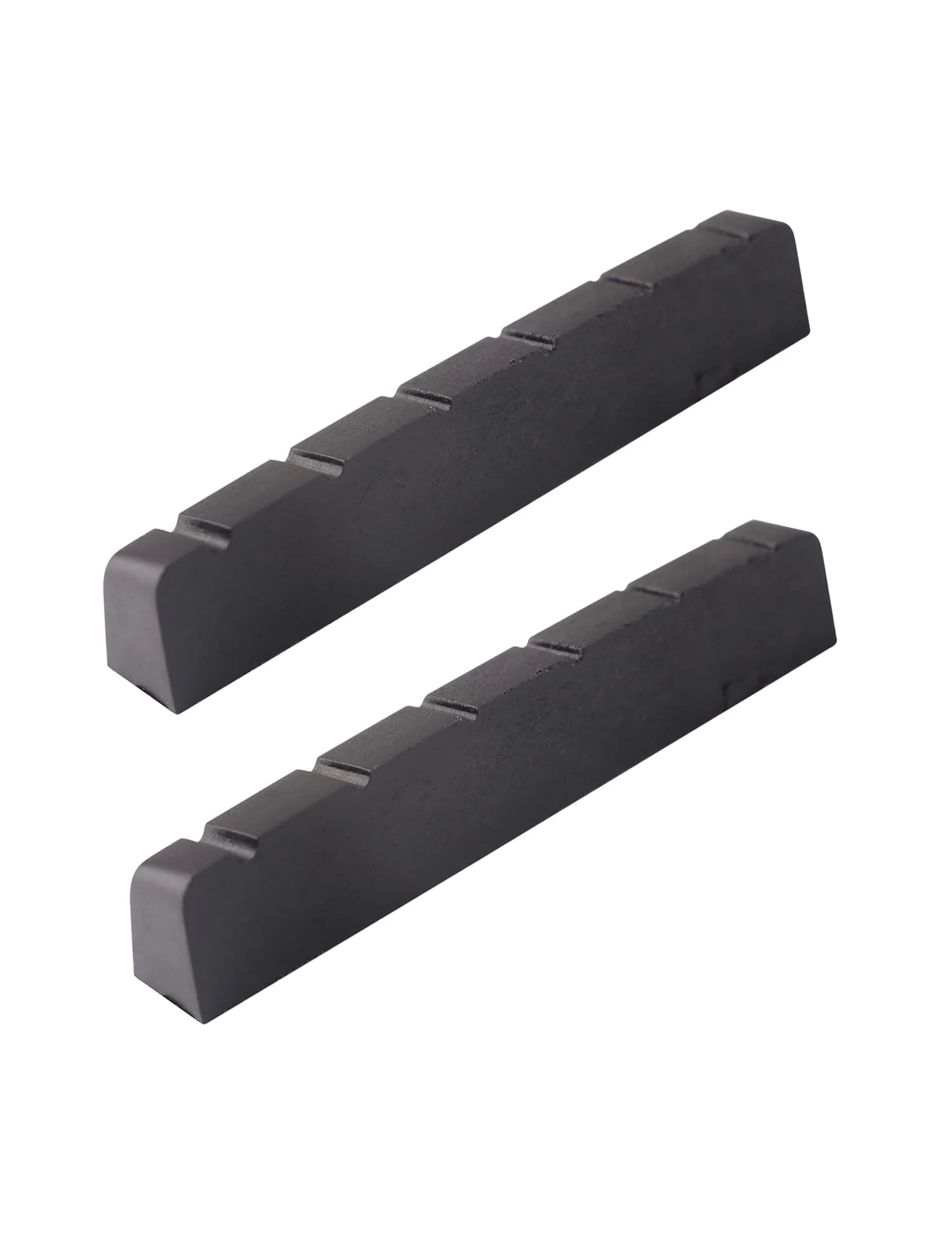 Metallor 6 String Graphite Guitar Nut Pre-Slotted Top Nut Compatible with Les Paul LP SG Style Electric Guitar or Acoustic Guitar Black 43 x 9 x 6mm Set of 2pcs. - Image 5