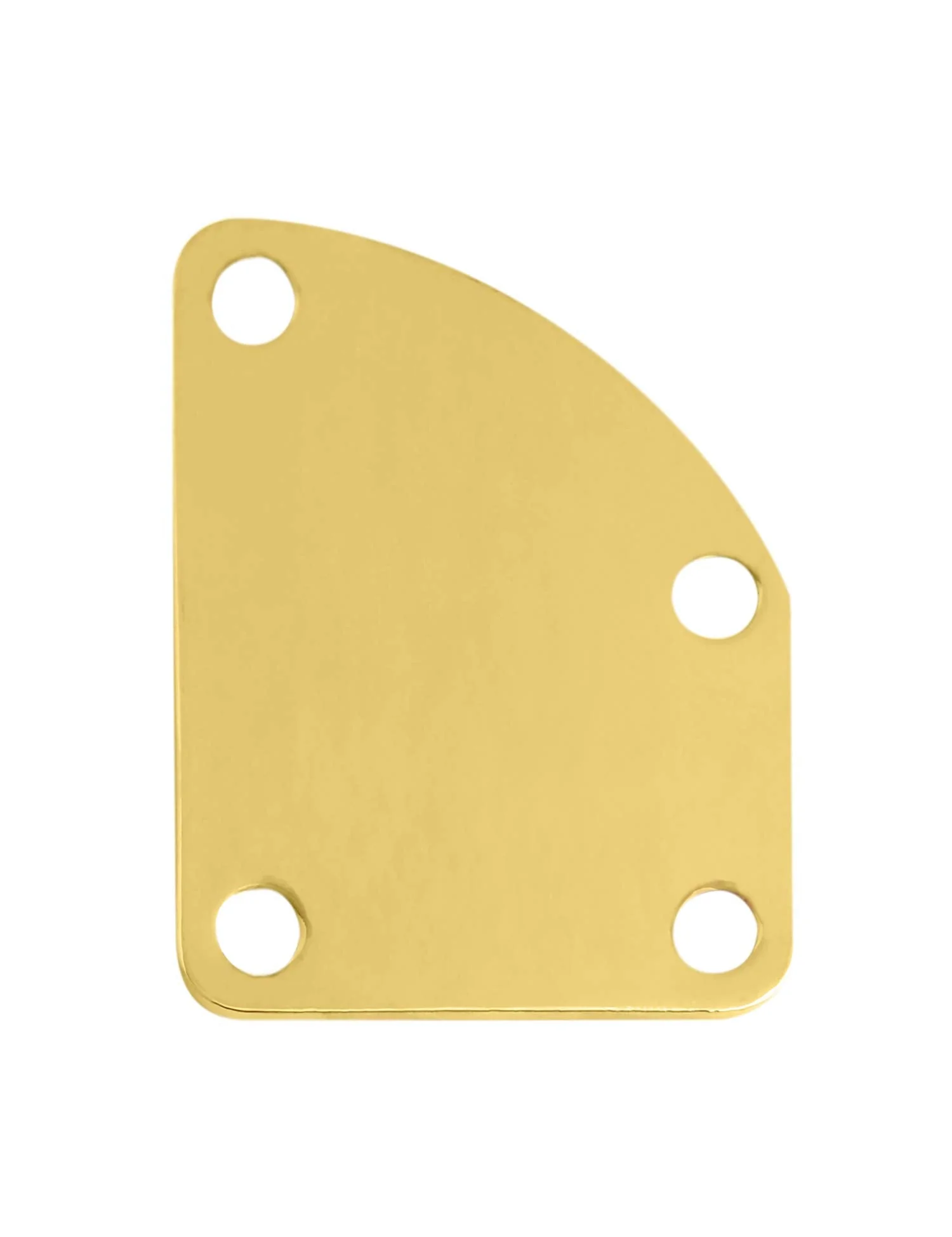 Metallor Electric Guitar Neck Plate Curved Cutaway Semi Round Neck Joint Back Mounting Plate for Stratocaster Telecaster Style Electric Guitar Bass Parts Replacement 4 Holes with Screws Gold. Gold-1 - Image 7