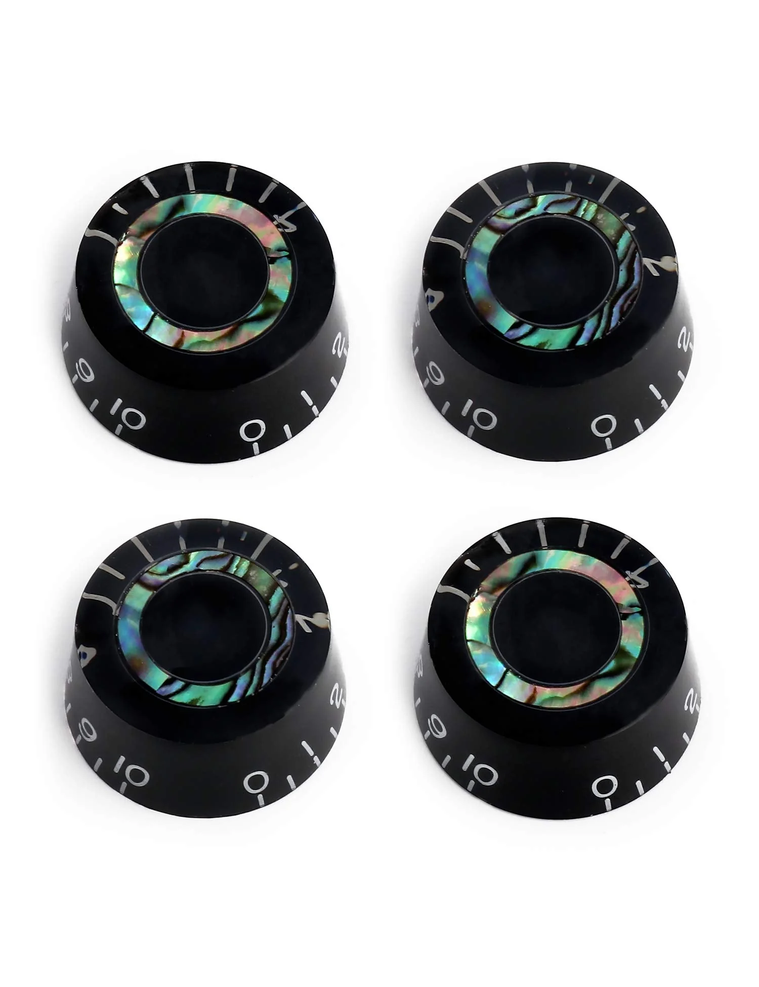 Metallor Electric Guitar Top Hat Knobs Speed Volume Tone Control Knobs Compatible with Les Paul LP Style Electric Guitar Parts Replacement Set of 4Pcs. Abalone Circle