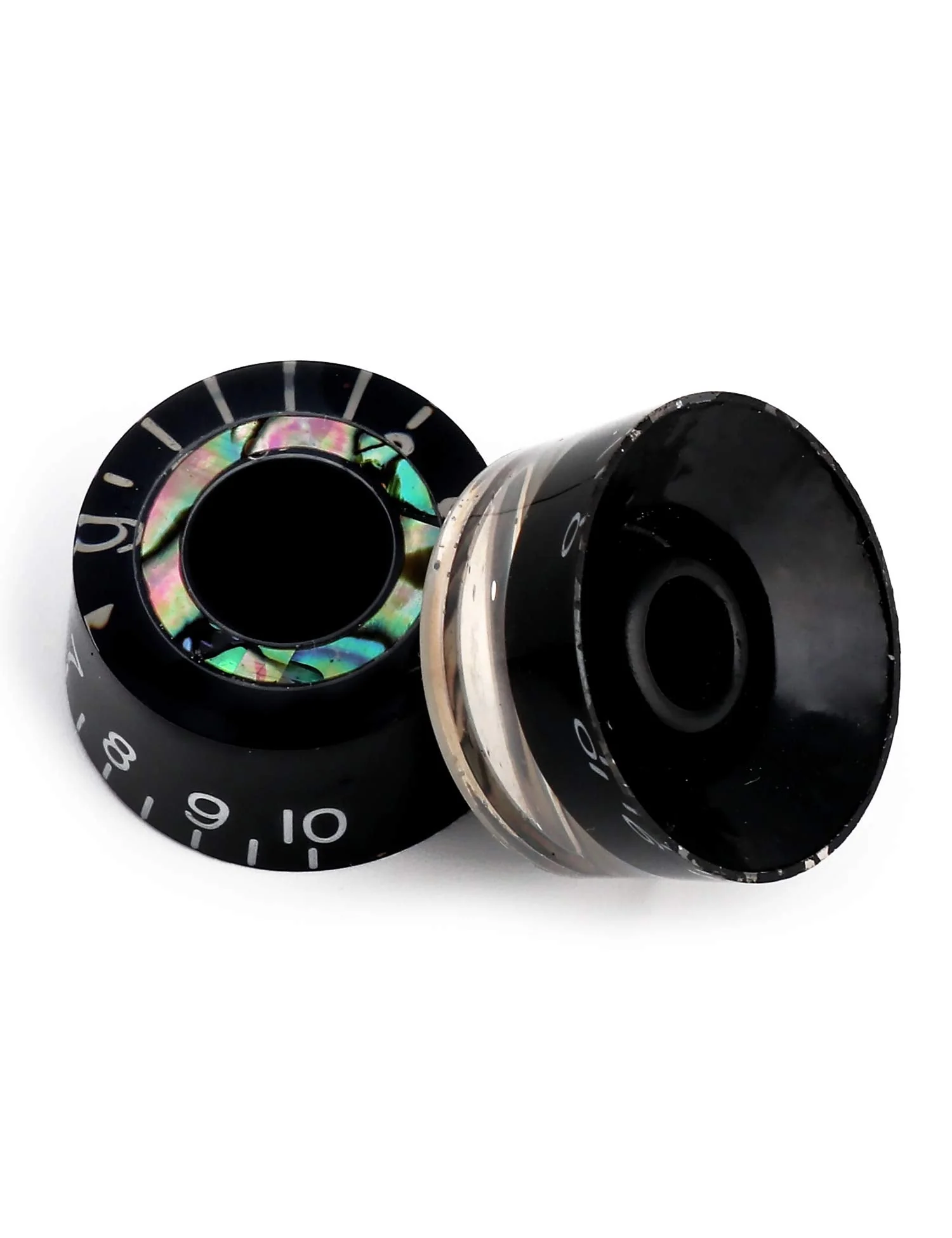 Metallor Electric Guitar Top Hat Knobs Speed Volume Tone Control Knobs Compatible with Les Paul LP Style Electric Guitar Parts Replacement Set of 4Pcs. Abalone Circle - Image 4