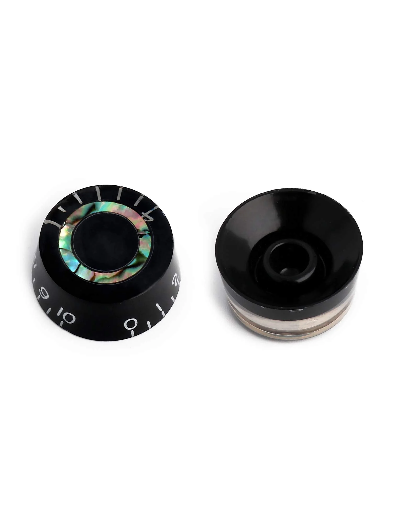 Metallor Electric Guitar Top Hat Knobs Speed Volume Tone Control Knobs Compatible with Les Paul LP Style Electric Guitar Parts Replacement Set of 4Pcs. Abalone Circle - Image 8