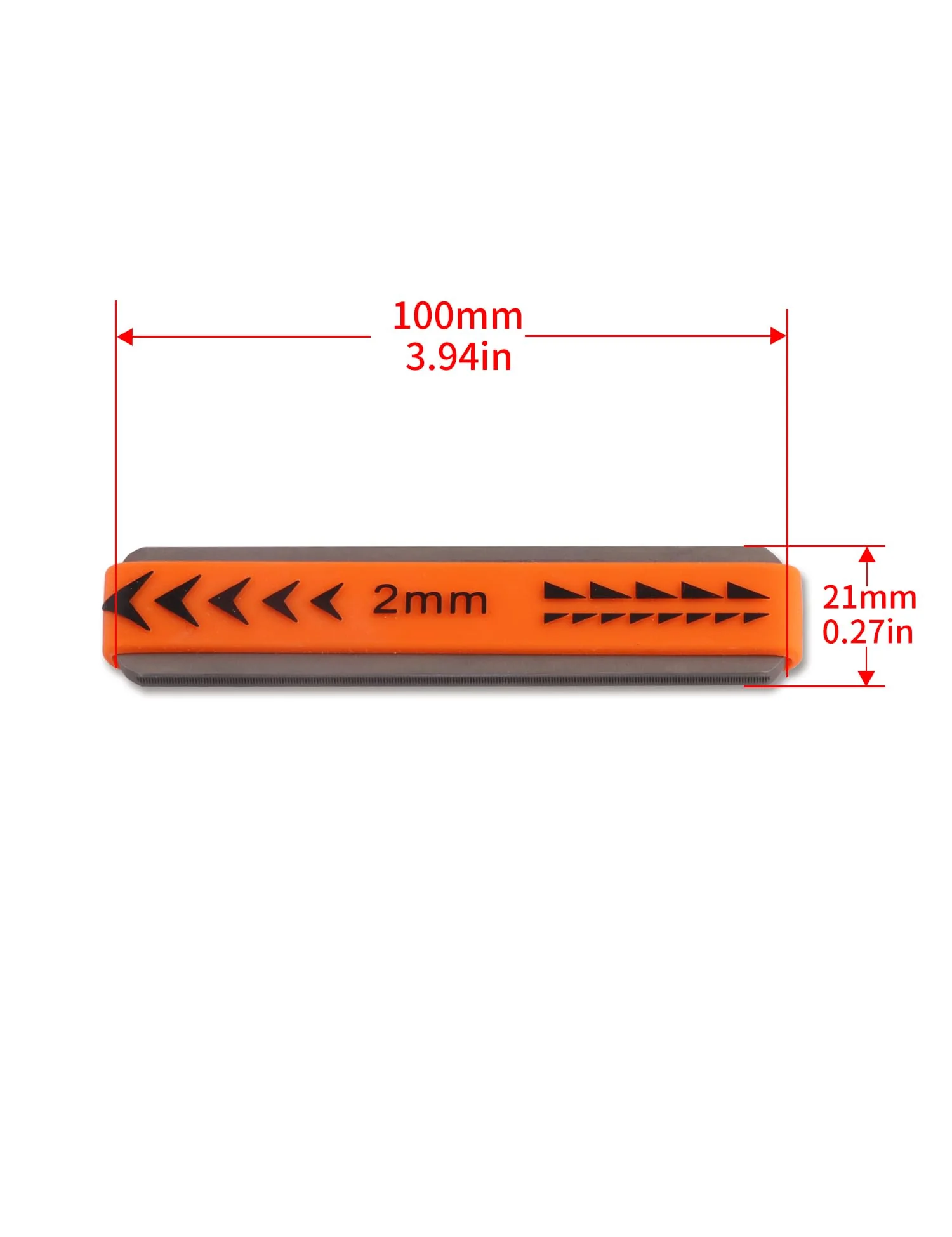 Metallor Guitar Fret Crowning Files Dual Sized Compact Fret Dressing File for Standard Guitar Frets with Coarse and Fine Cutting Edges Rubber Grip Guitar Luthiers Tools Repair Tools. (2mm-Medium) 2mm-Medium - Image 4