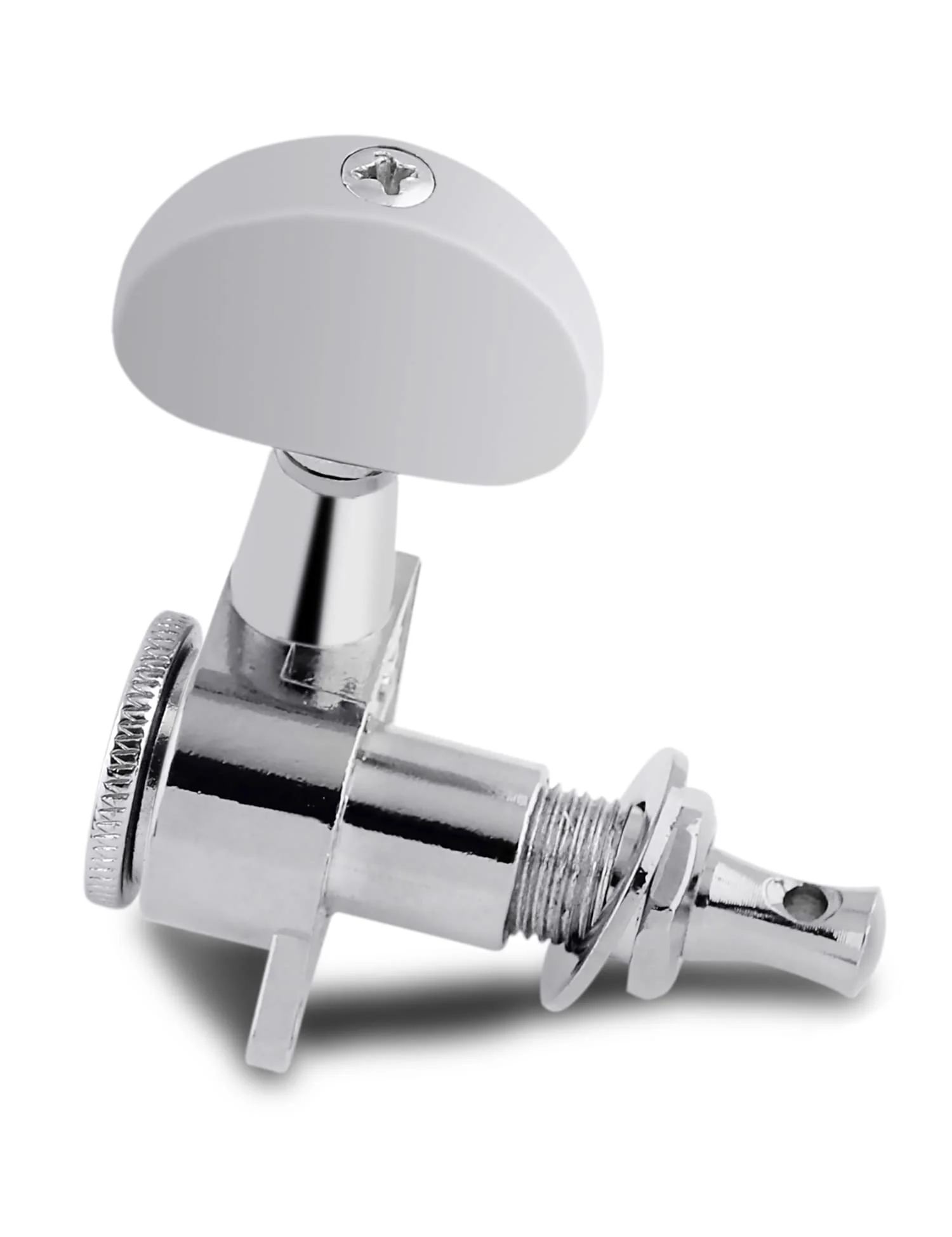 Metallor Locking Guitar String Tuning Pegs Tuning Keys Machine Heads Tuners 1:18 Gear Ratio 6 In Line for Right Handed Electric Guitar or Acoustic Guitar Parts Accessories Half Round Head Chrome. - Image 6