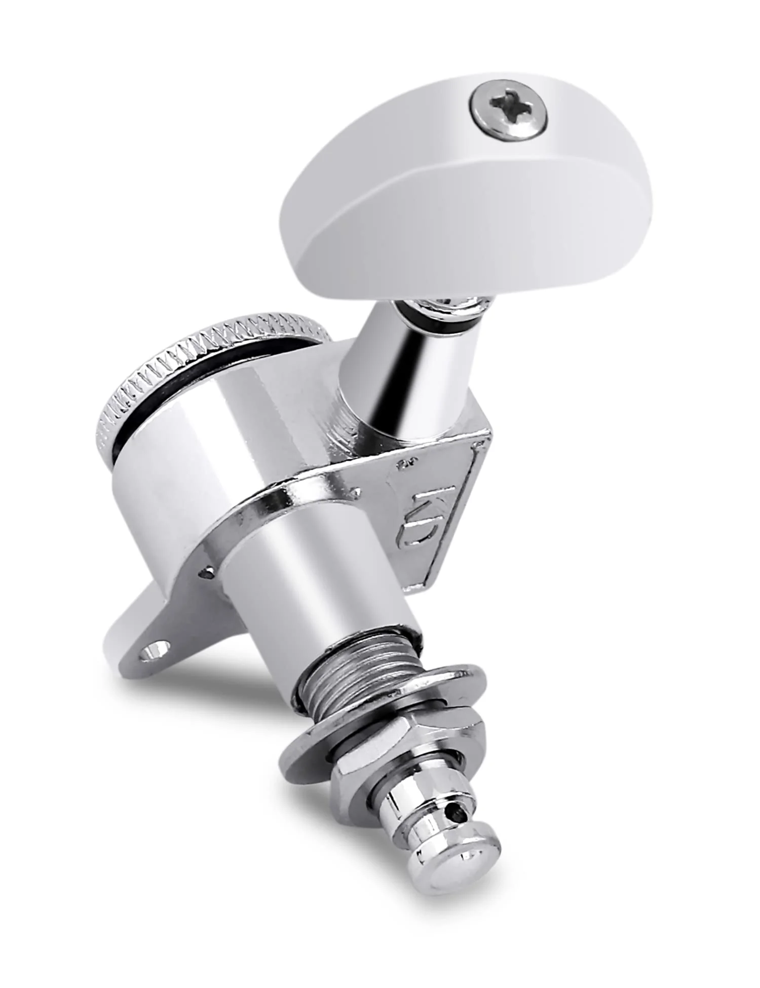 Metallor Locking Guitar String Tuning Pegs Tuning Keys Machine Heads Tuners 1:18 Gear Ratio 6 In Line for Right Handed Electric Guitar or Acoustic Guitar Parts Accessories Half Round Head Chrome. - Image 7