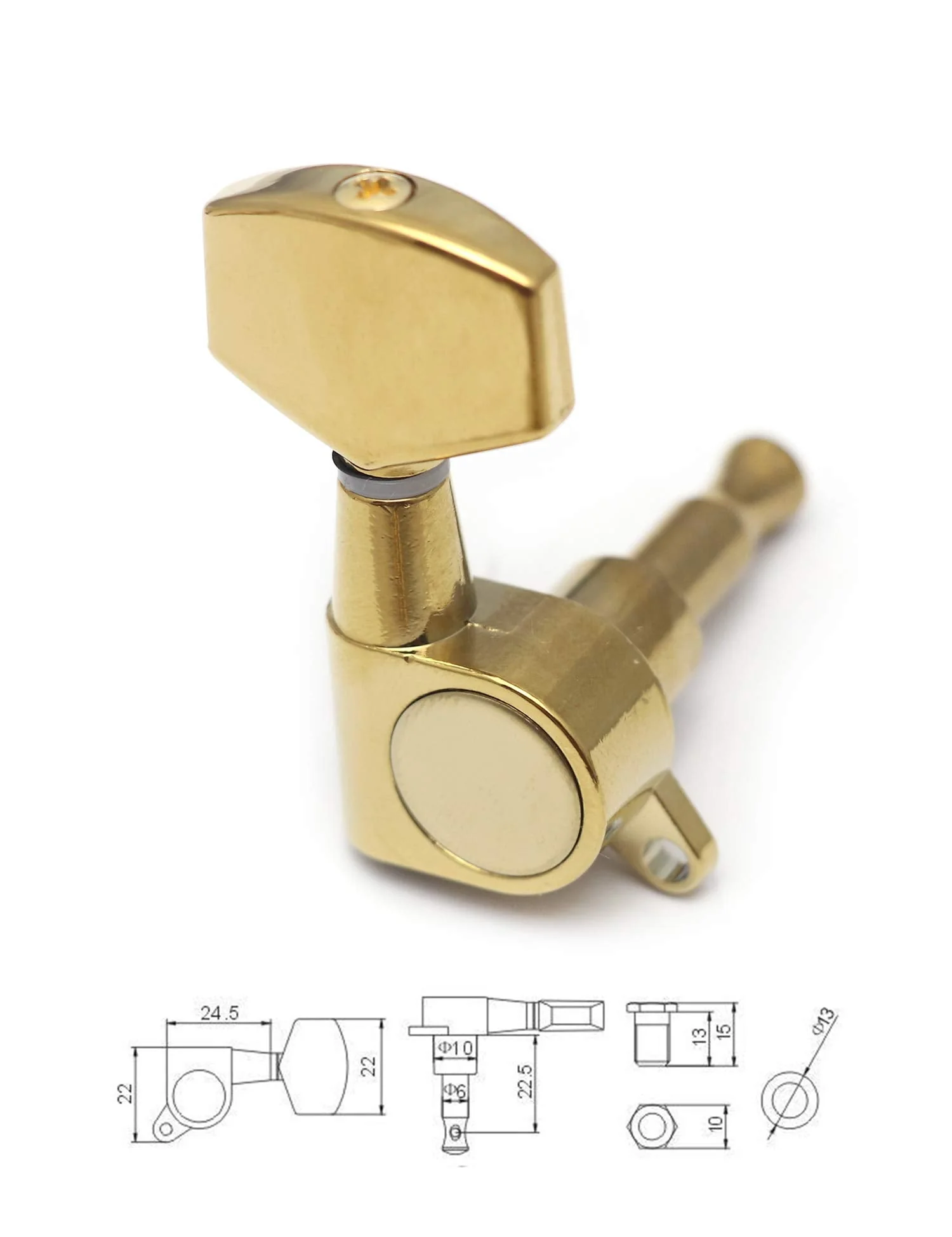 Metallor Sealed String Tuning Pegs Keys Machines Heads Tuners 3L 3R Electric Guitar Acoustic Guitar Parts Replacement Gold. - Image 3