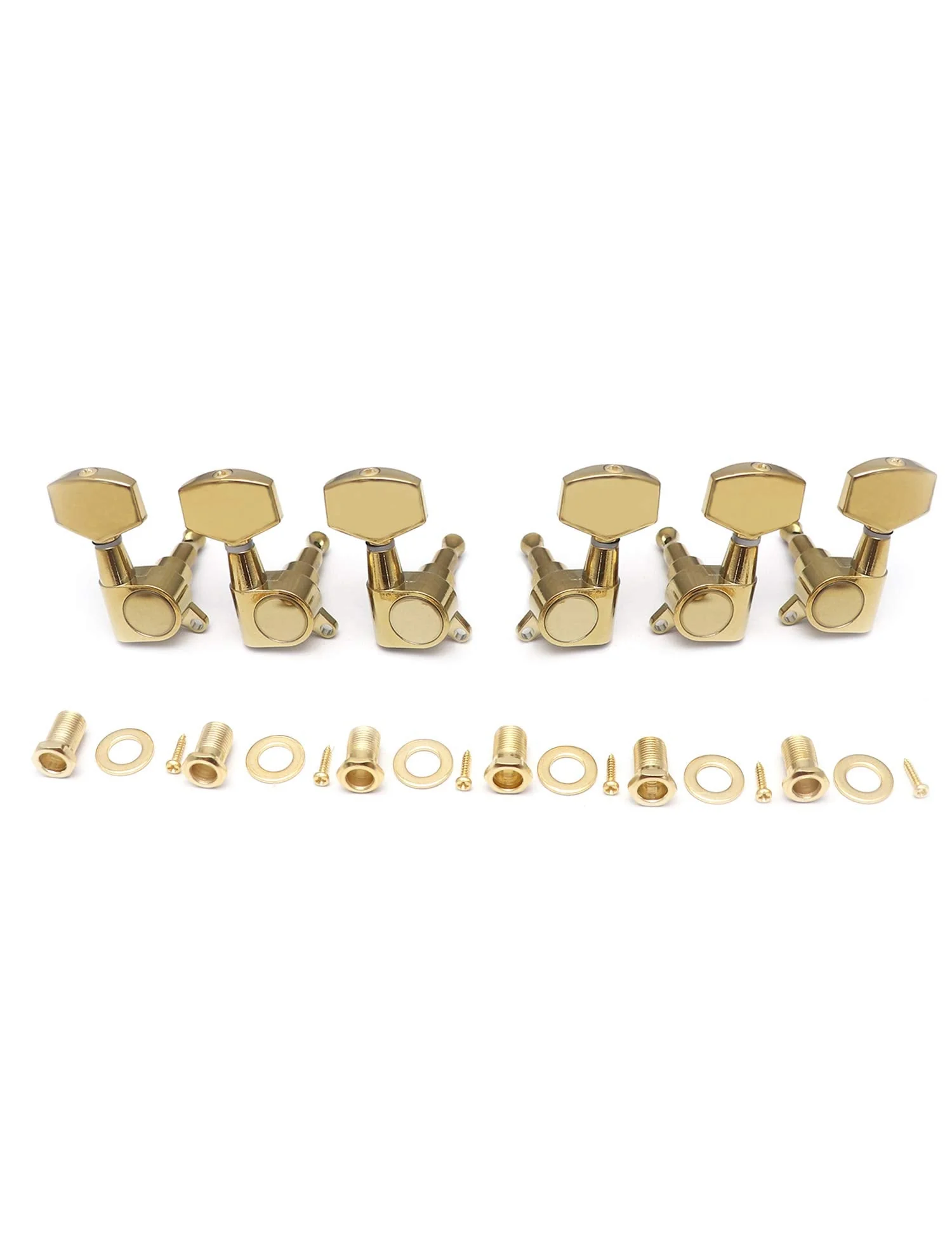 Metallor Sealed String Tuning Pegs Keys Machines Heads Tuners 3L 3R Electric Guitar Acoustic Guitar Parts Replacement Gold. - Image 7