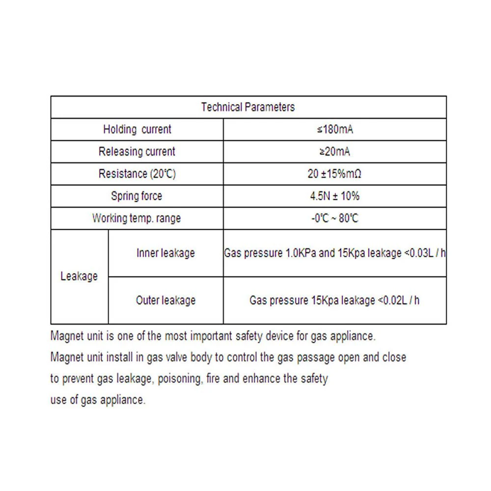 Meter Star 11.5A Gas Safety Valve Magnet Unit for Gas Stove Valve Flame Failure Safety Device - Image 3