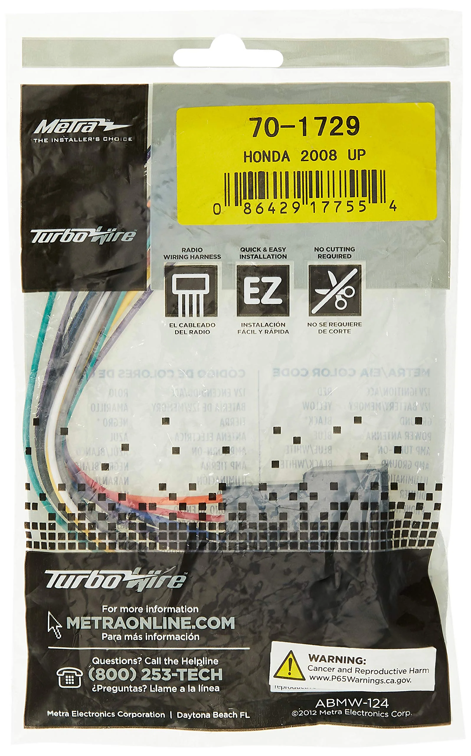 Metra 70-1729 Radio Wiring Harness for Honda 2008-Up, Grat/Multi Color Standard Packaging - Image 2