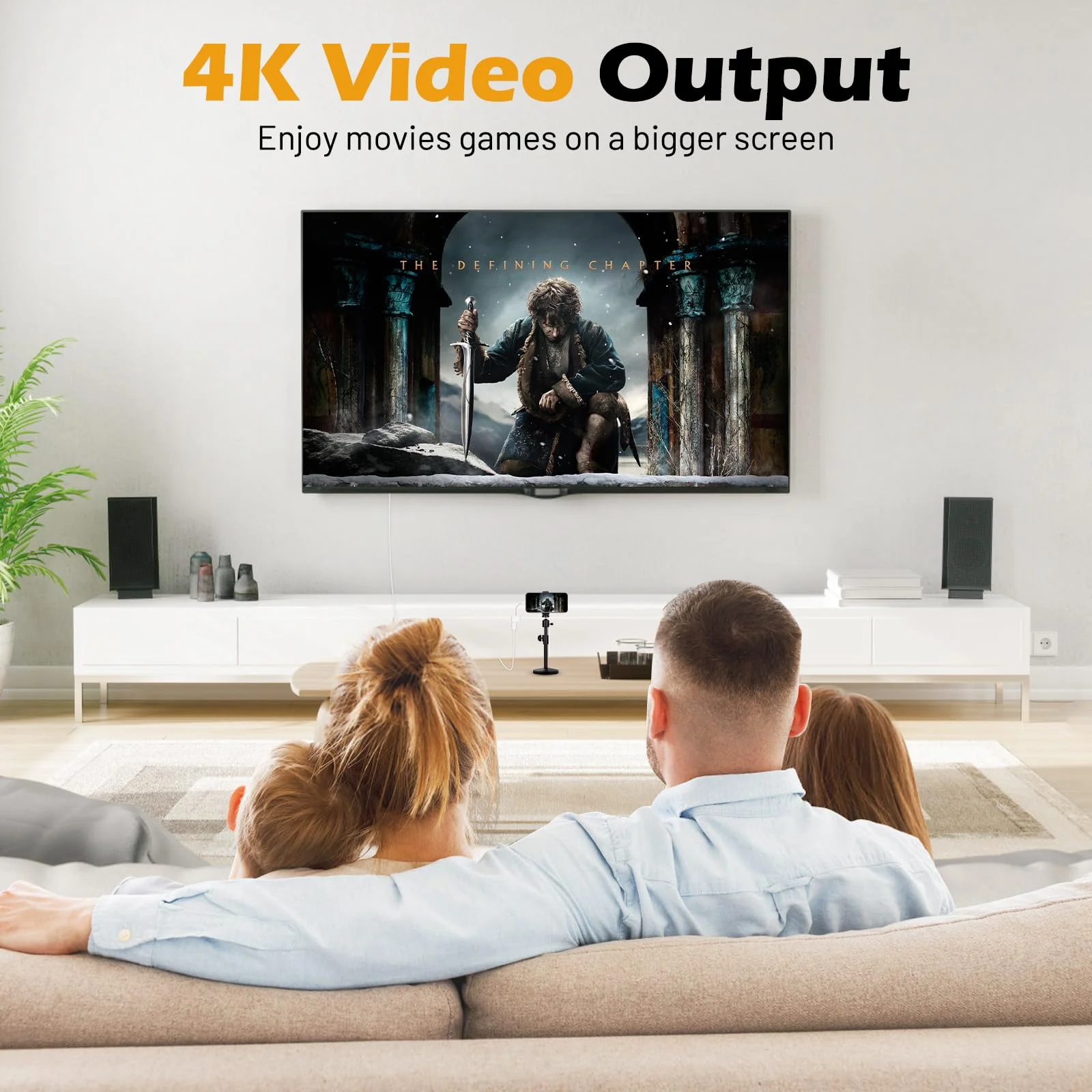 [MFi Certified] USB C to HDMI Adapter for iPhone 15 to TV,4K Sync Screen Connector Cable Digital AV Adapter with 100W Fast Charge Compatible for iPhone 15 to HDTV Projector Moniter - Image 7