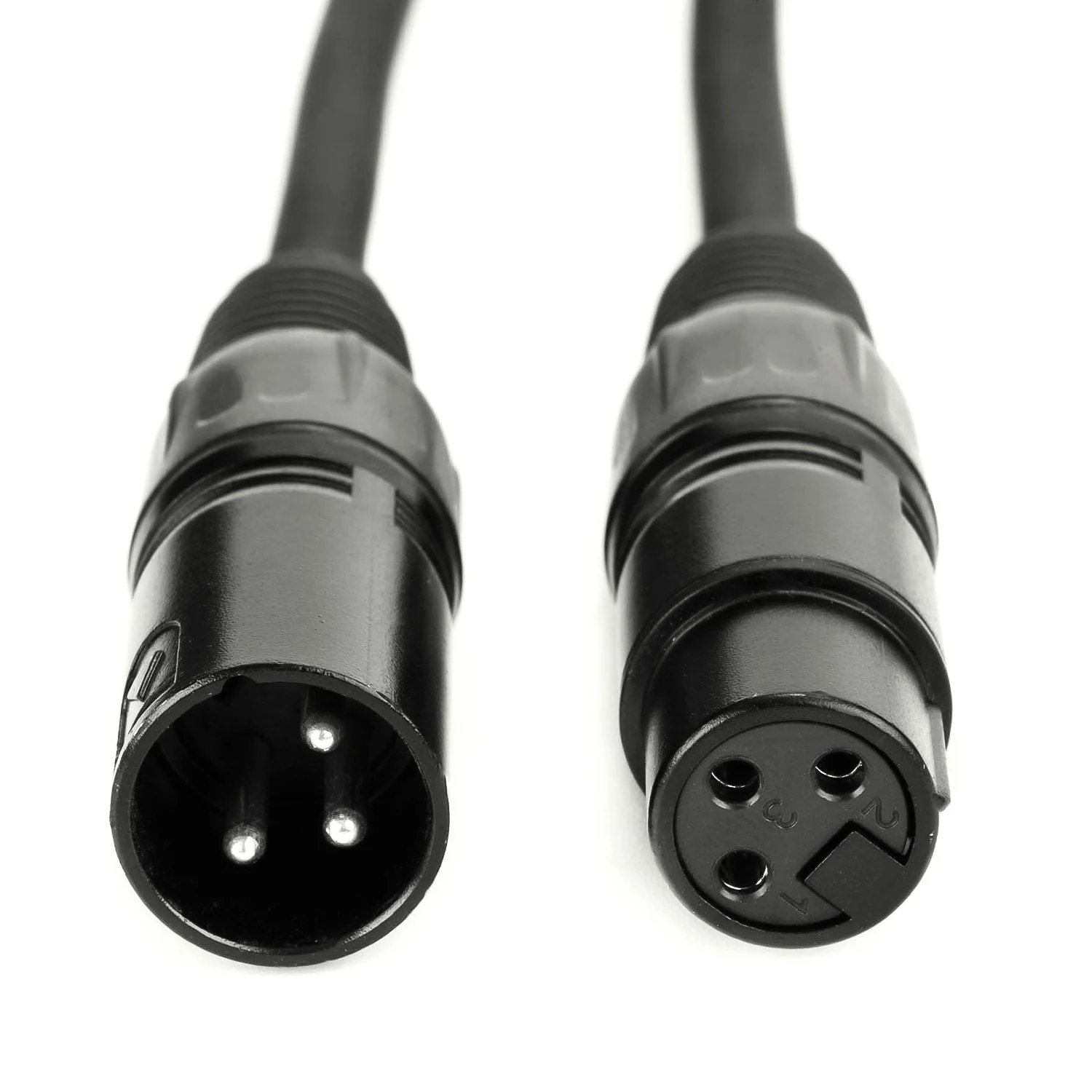 MFL. 10 ft Flexible DMX Cable 3 Pin Signal XLR Male to Female Cable Wire for Stage Lighting DJ Lights, 110 Ohms Impedance, Black, 4 Pack 10.2ft/3.1M - Image 2