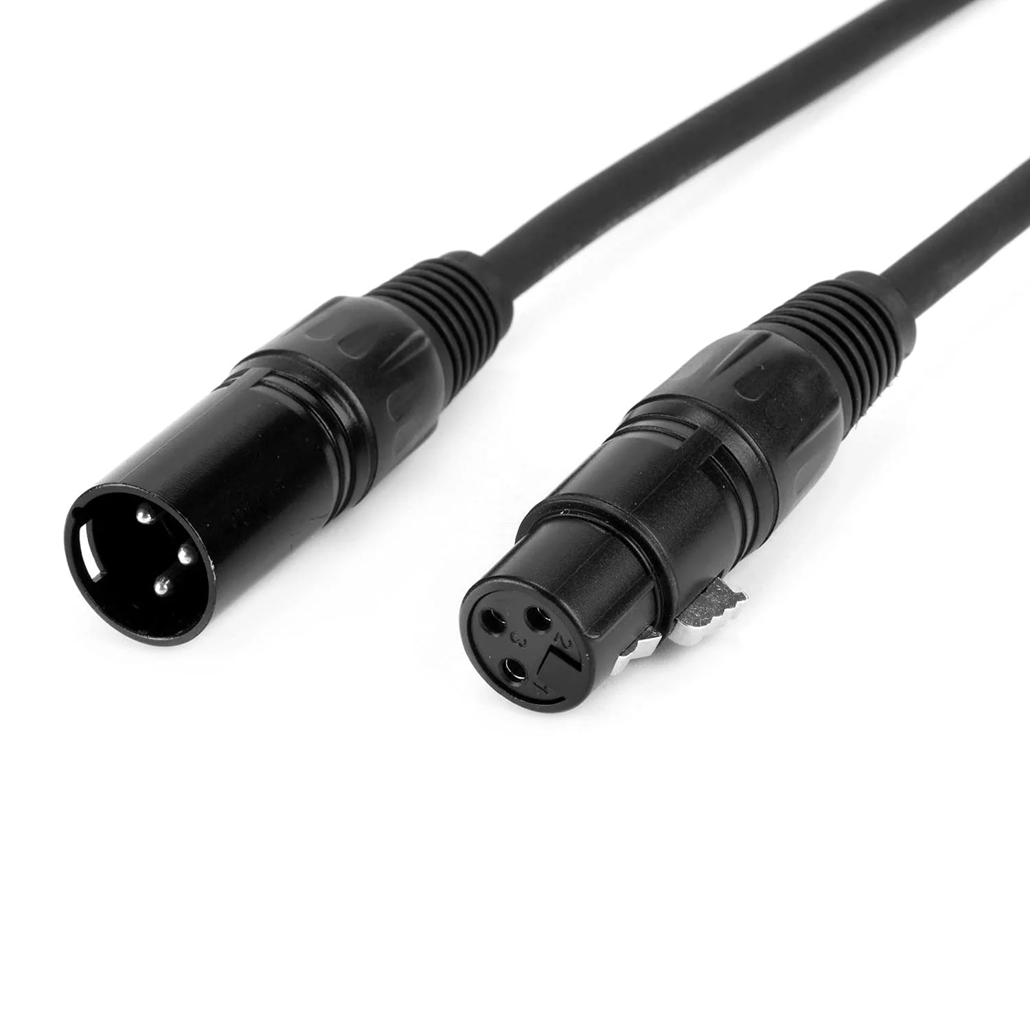 MFL. 10 ft Flexible DMX Cable 3 Pin Signal XLR Male to Female Cable Wire for Stage Lighting DJ Lights, 110 Ohms Impedance, Black, 4 Pack 10.2ft/3.1M - Image 3