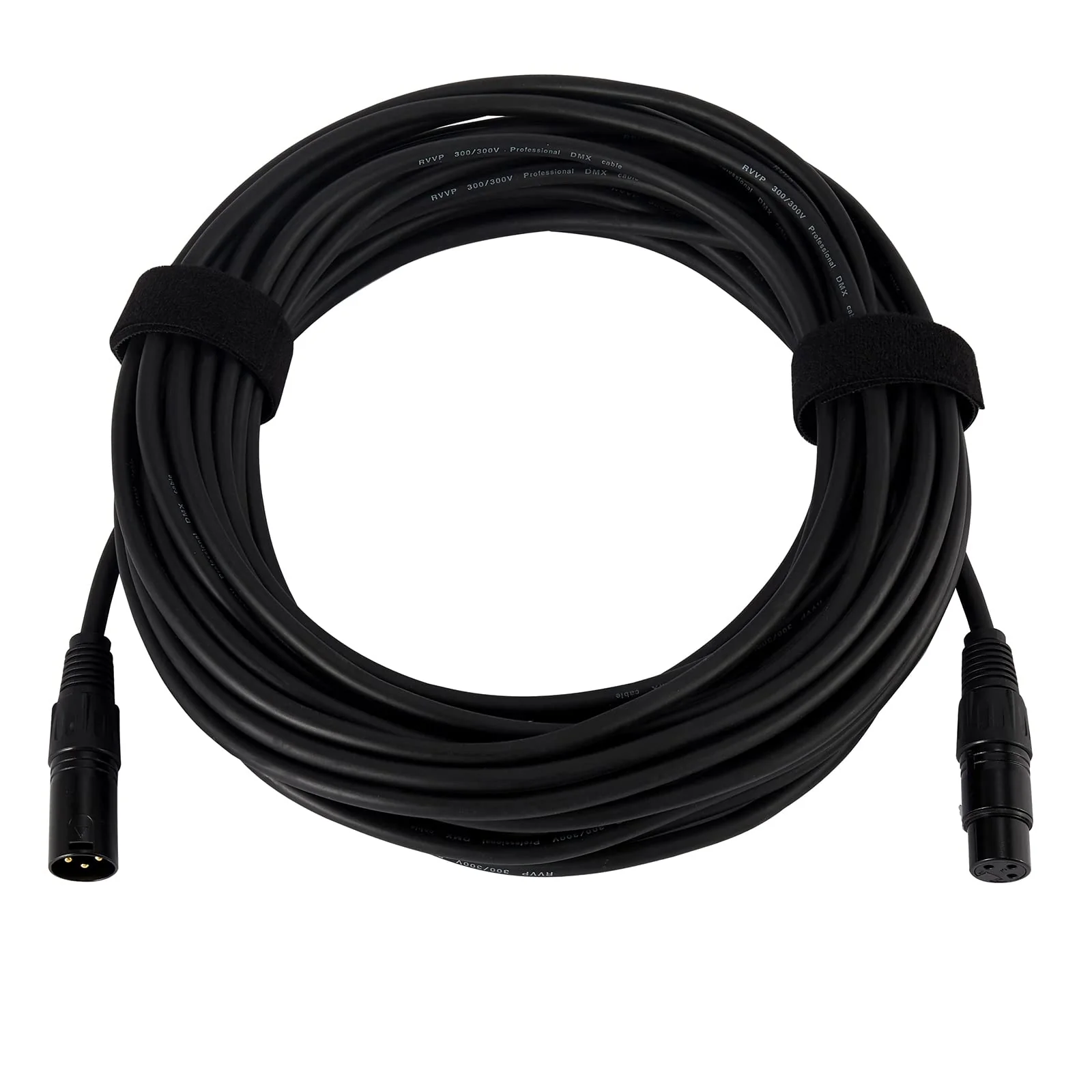 MFL. 50 ft Flexible DMX Cable 22AWG 3 Pin Signal (XLR Compatible) Male to Female Wire for Stage Lighting DJ Lights, 110 Ohms Impedance, Black, Pack of 1 - Image 2