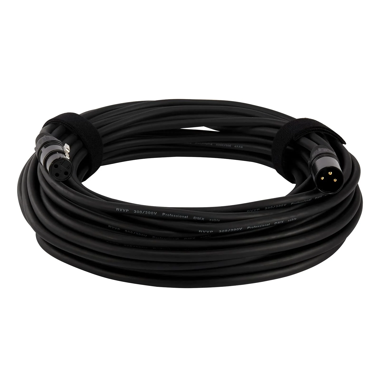 MFL. 50 ft Flexible DMX Cable 22AWG 3 Pin Signal (XLR Compatible) Male to Female Wire for Stage Lighting DJ Lights, 110 Ohms Impedance, Black, Pack of 1 - Image 3