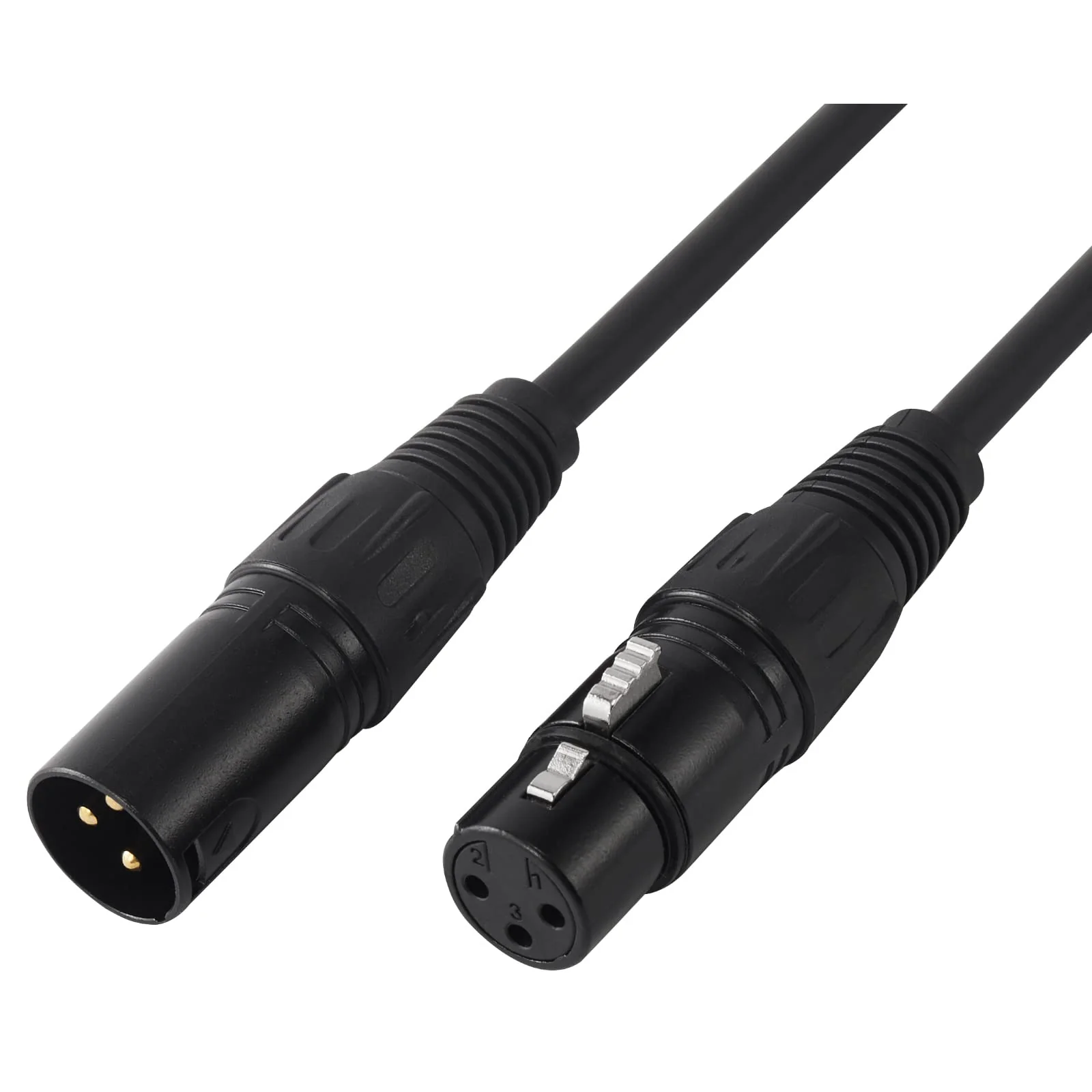 MFL. 50 ft Flexible DMX Cable 22AWG 3 Pin Signal (XLR Compatible) Male to Female Wire for Stage Lighting DJ Lights, 110 Ohms Impedance, Black, Pack of 1 - Image 6