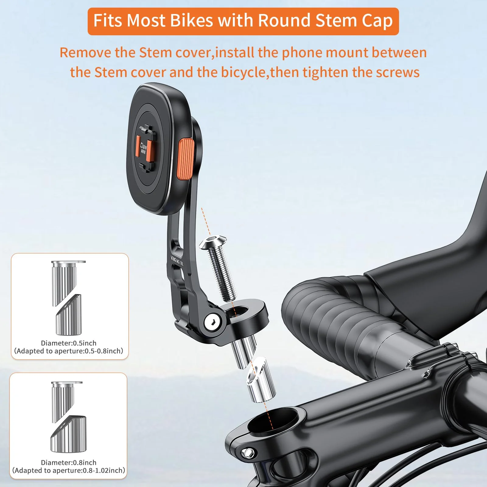 MG18L Claw MINI Magnetic Phone Mount Road bike mobile phone holder, iding bracket special shock absorption fixed mountain bike motorcycle navigation triangle(Triangle Type) Triangle Type - Image 4