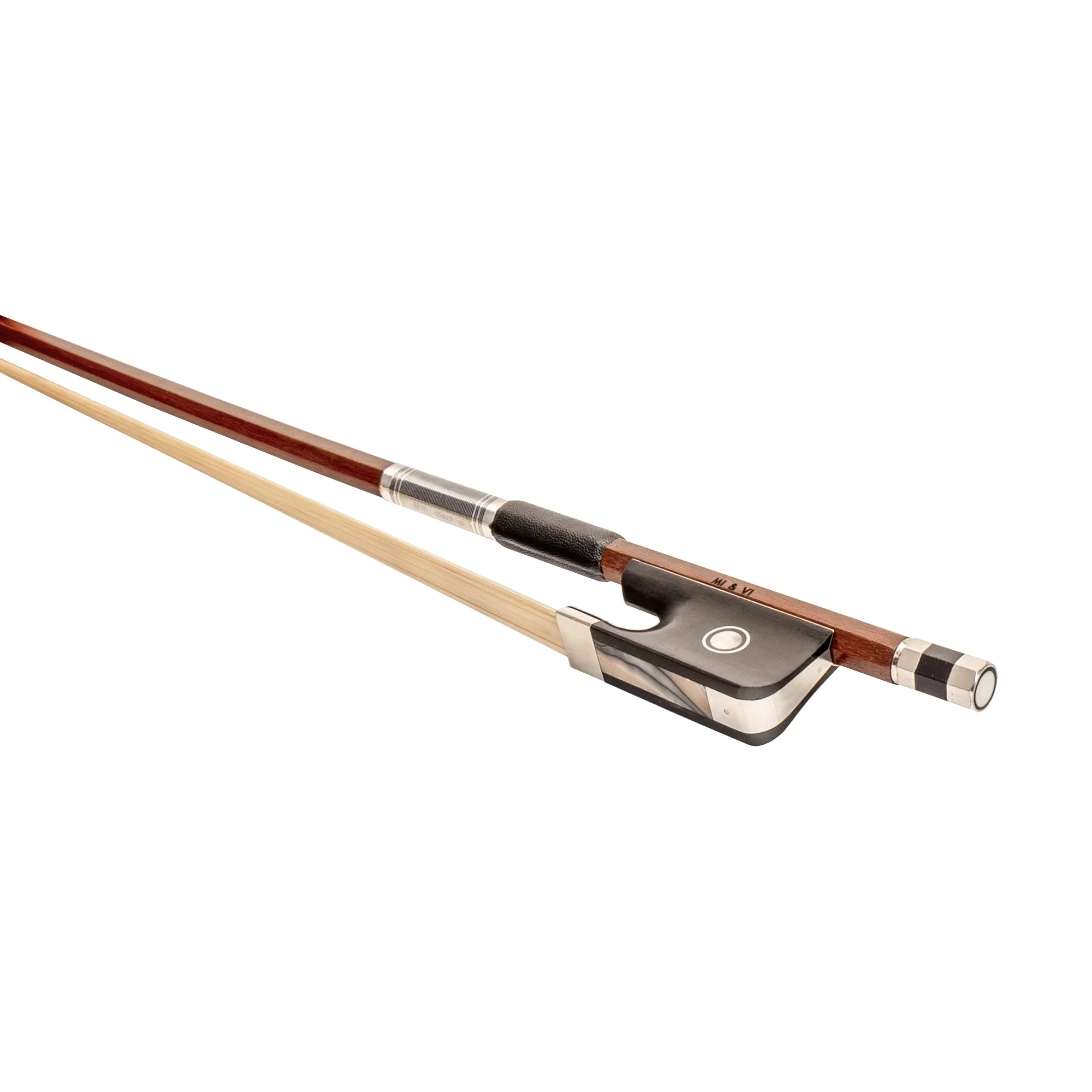 MI&VI CB-530 Classic Cello Bow (Size 3/4) with Bow Soft Bag and Rosin for Bow Hairs Included - Ebony Frog - Well Balanced - Light Weight - Real Mongolian Horse Hair (Cello 3/4) - MIVI Music Cello 3/4 - Image 6