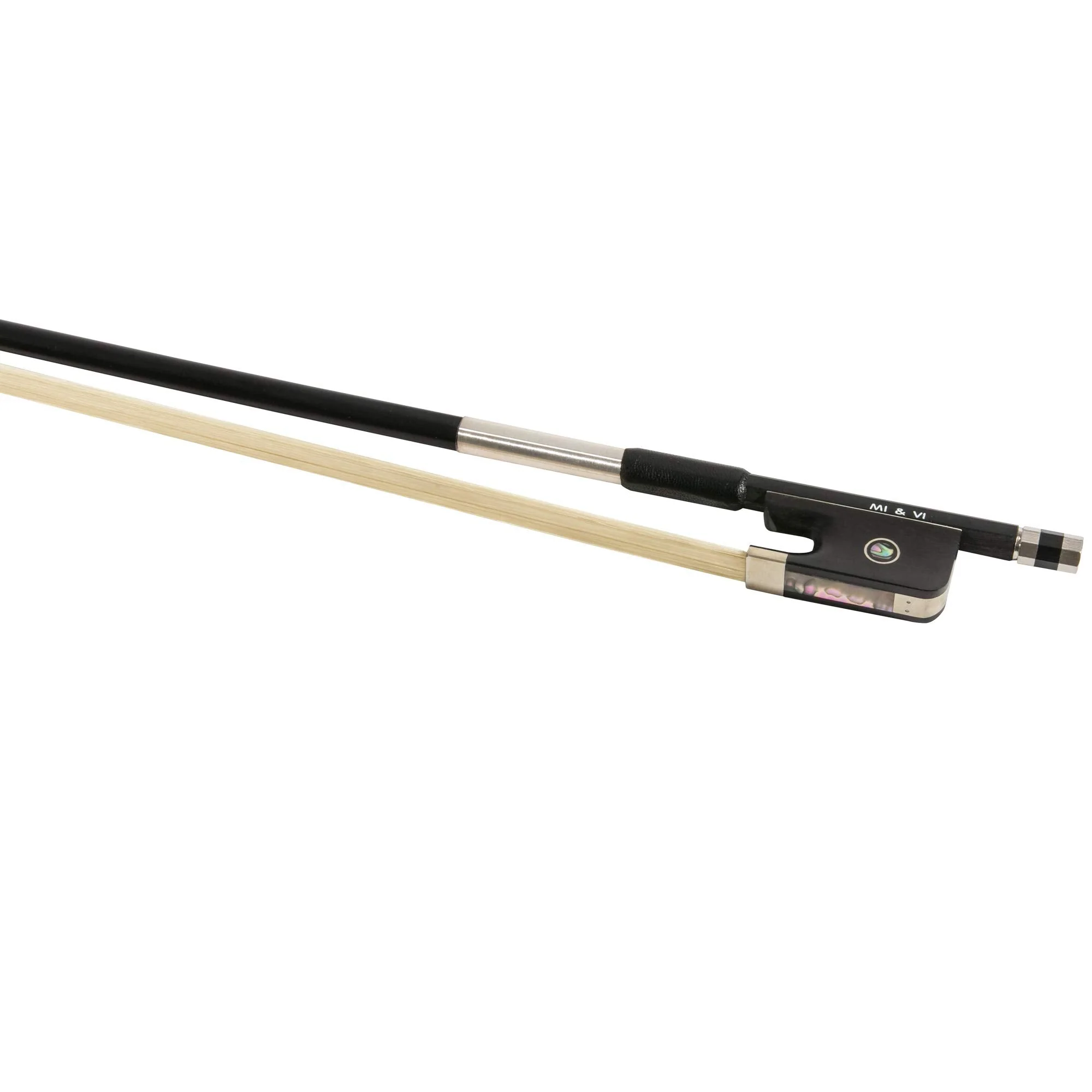MI&VI CB-720 Classic Carbon Fiber Cello Bow (Size 3/4) with Rosin and Bow Soft Bag Included | Ebony Frog | Well Balanced | Mongolian Horse Hair - MIVI Music Cello 3/4 - Image 4