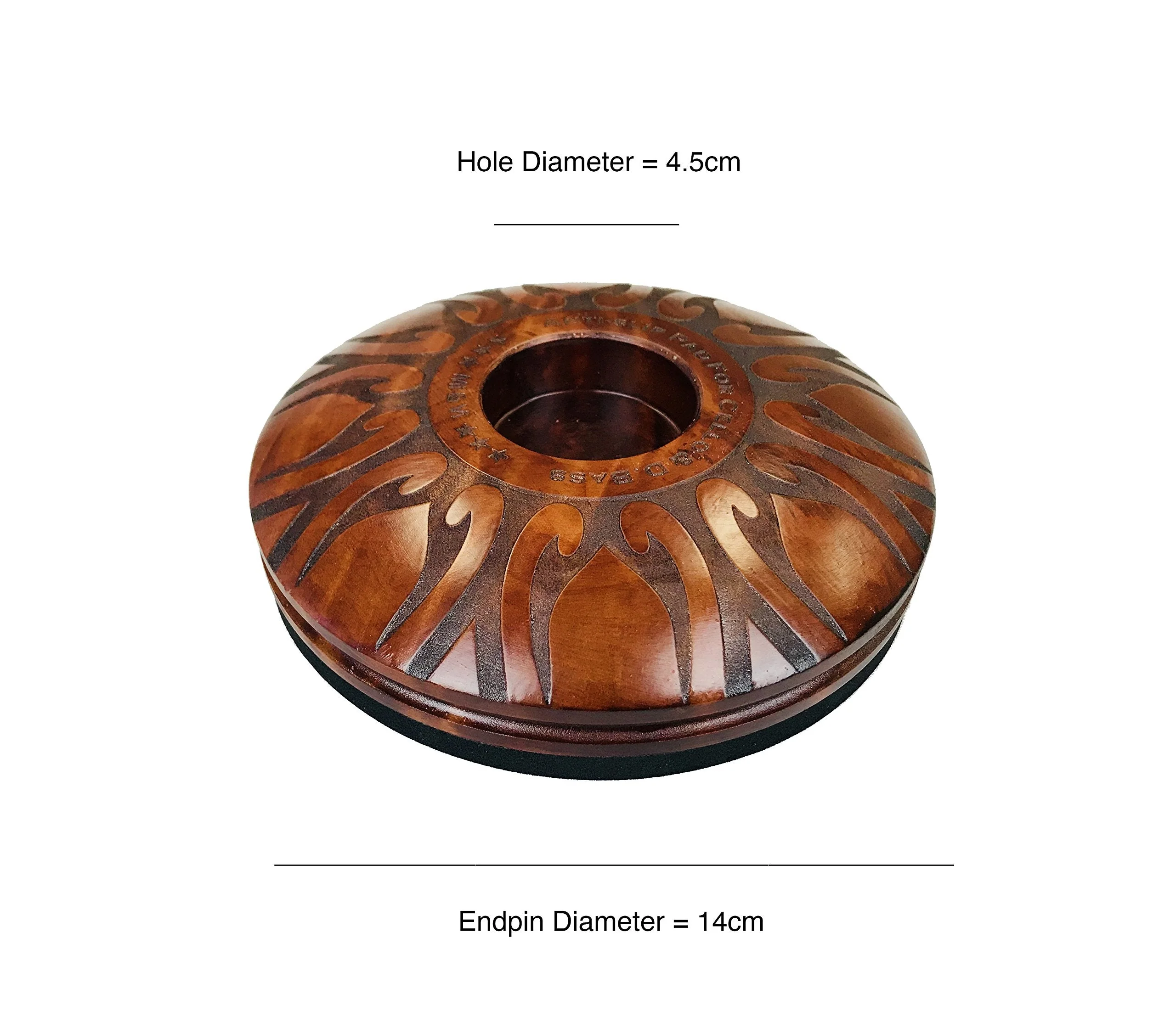 MI&VI Cello and Double Bass Round Endpin Stop - Perfect Anti-Slip Rest, Sound Stopper, Holder Pin, Real Wood - Image 2