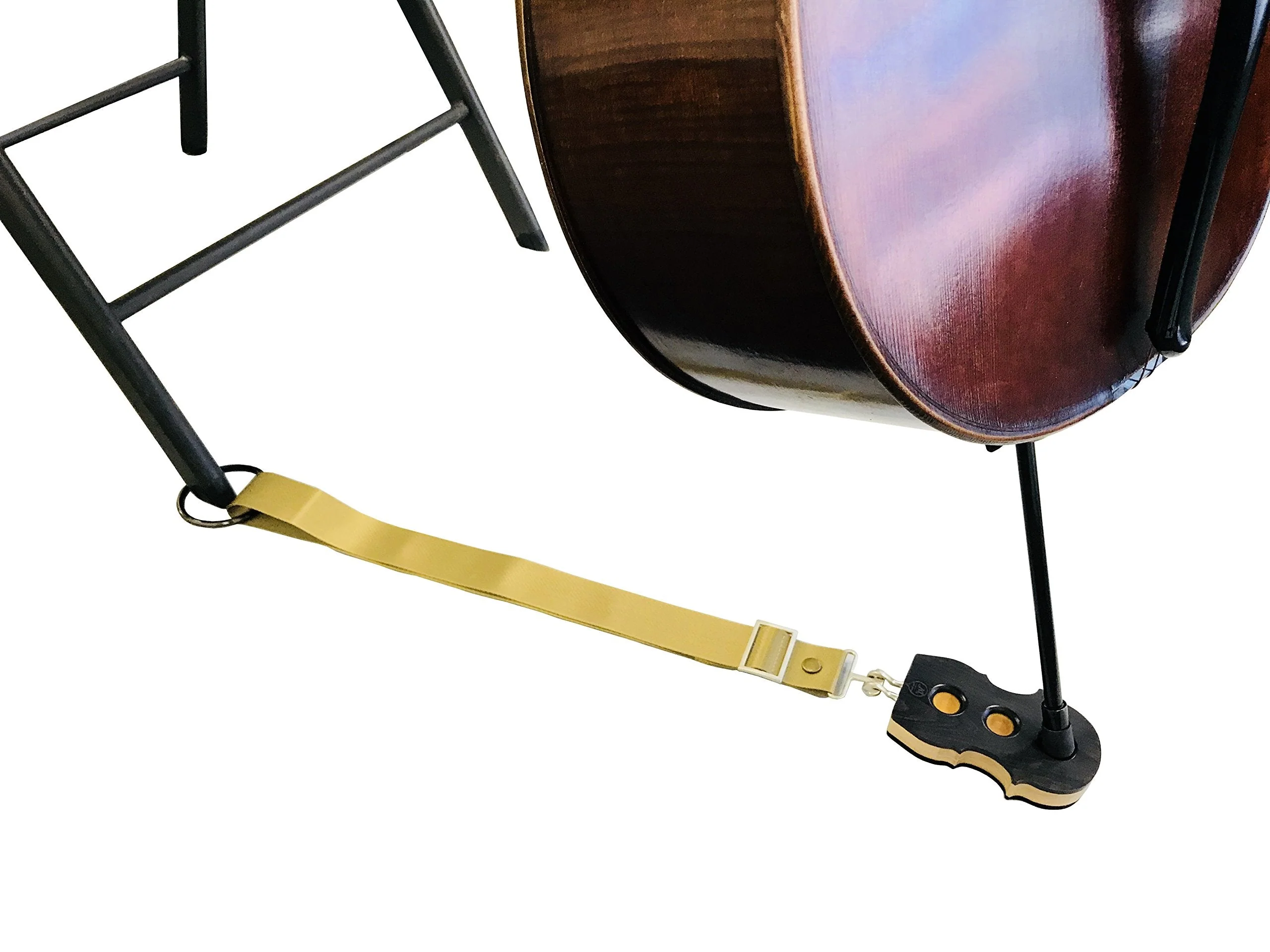 MI&VI Cello Anti-Slip Endpin Stop/Stopper w/Straps - Perfect Real Wood Anchor, Holder Rest - Image 6