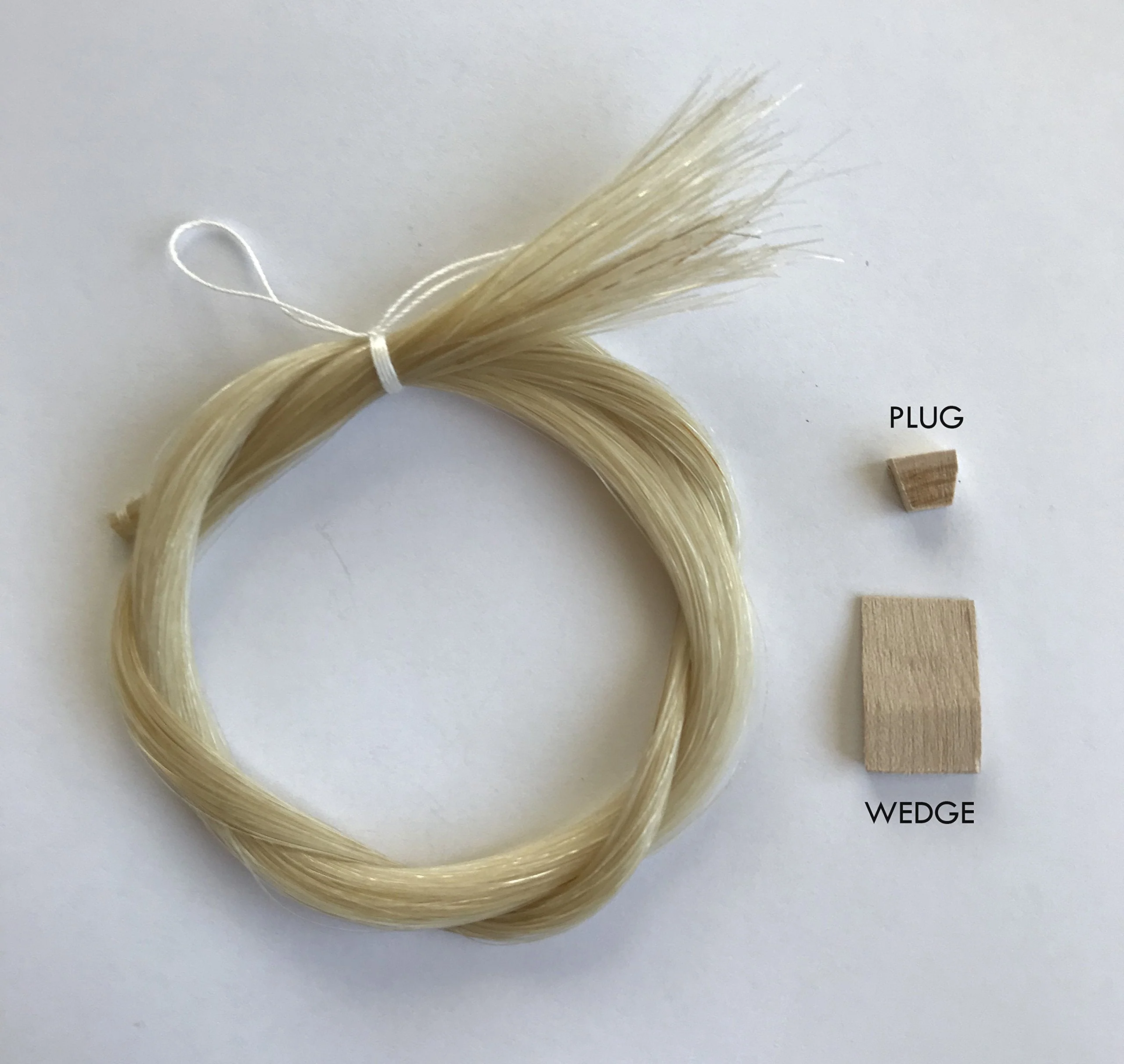 MI&VI Extra Thick Mongolian Horse Hair, Perfect for Cello Bows - Unbleached, White 29.5" (1 Hank, Prepared, Includes Plug and Wedge) (Cello - 1 Hank) Cello - 1 Hank - Image 6