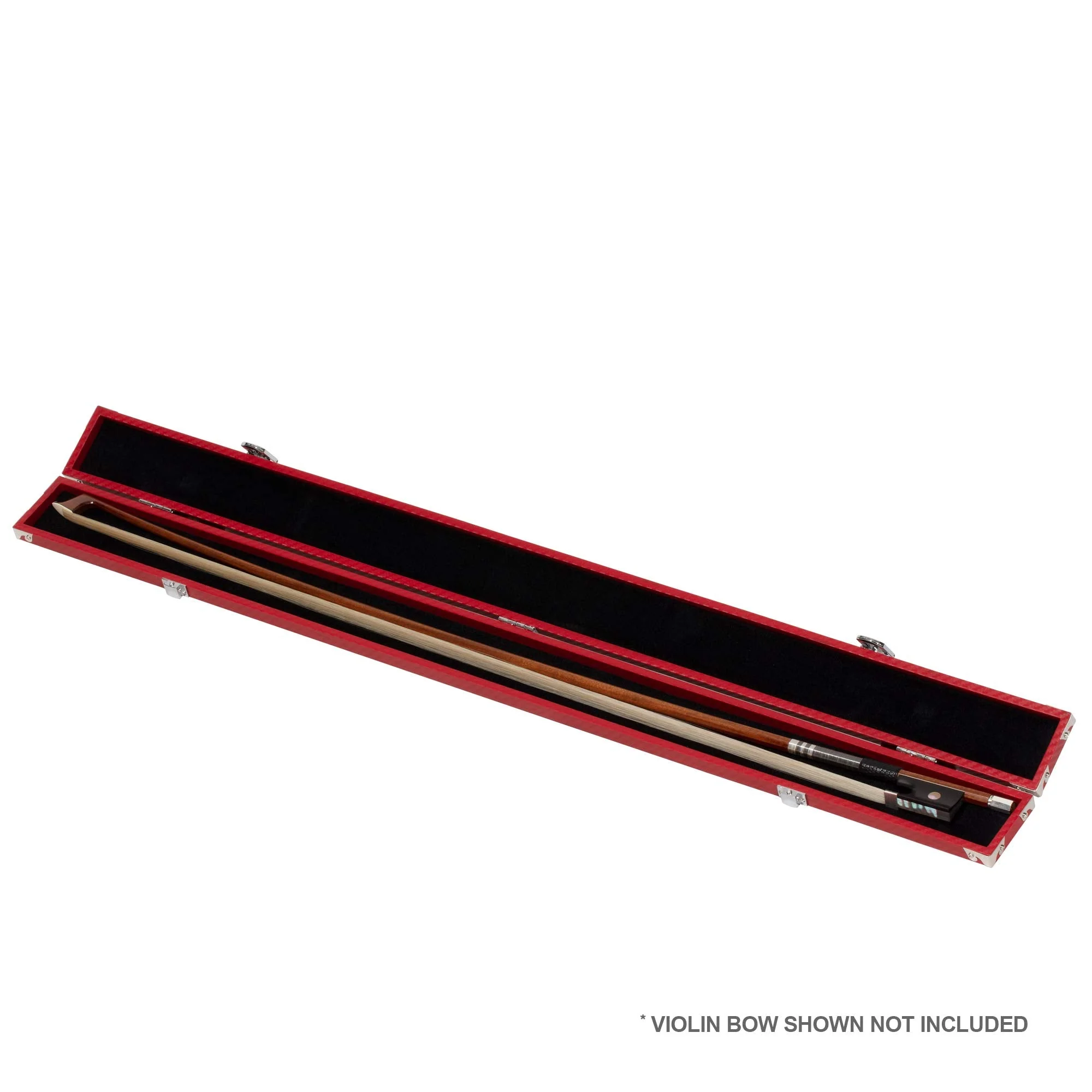 MI&VI High-Density Bow Case for (1) Single Violin/Viola/Cello Bow with Adjustable Shoulder Strap - By MIVI Music (Red) Red - Image 5