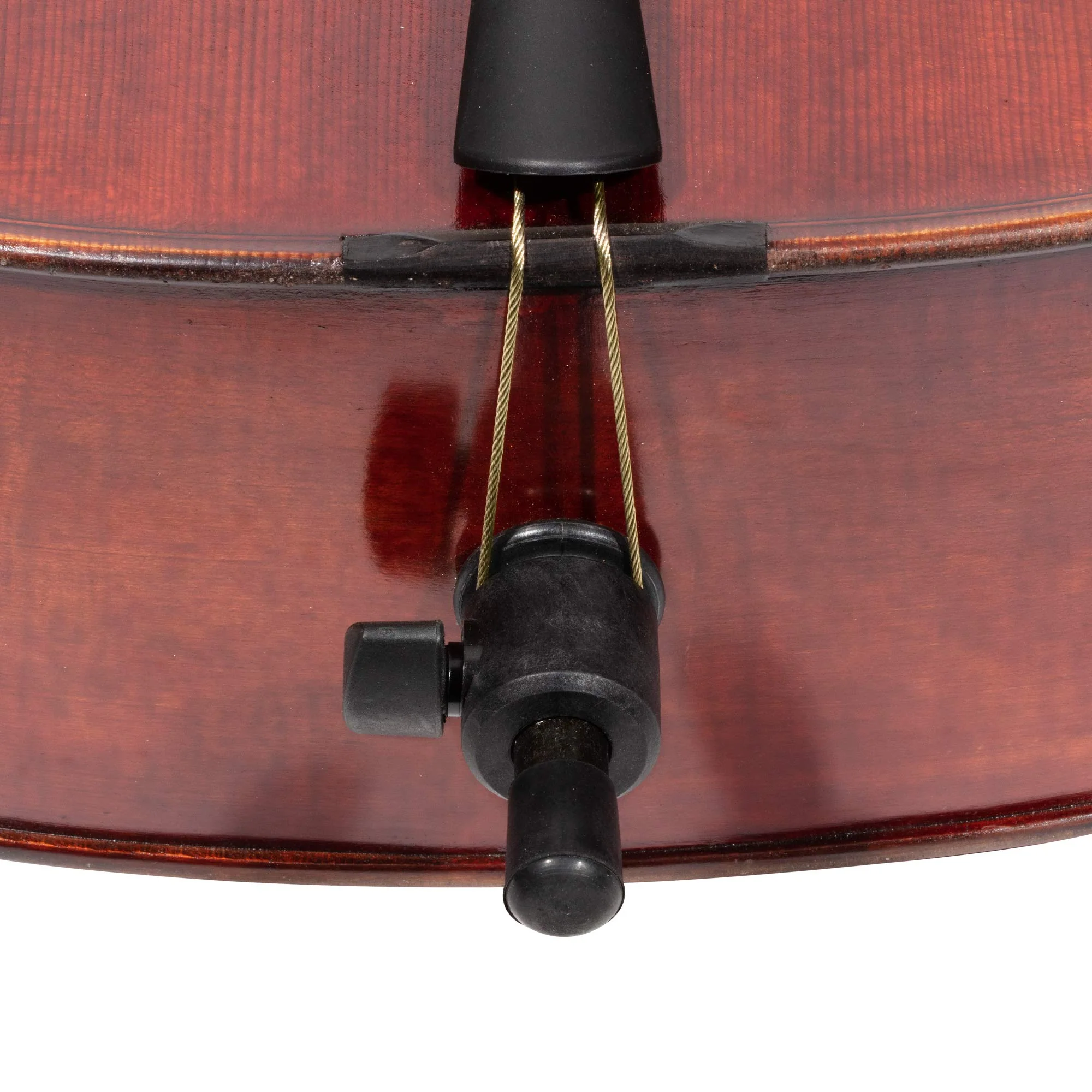MI&VI Titanium Alloy Cello Tail Gut/Tailgut Non-slip Tailpiece with Wire Adjuster, Strand Connecters & Screw Replacements for 4/4 & 3/4 Size Cellos Cello 4/4-3/4 (Black Screws) - Image 3