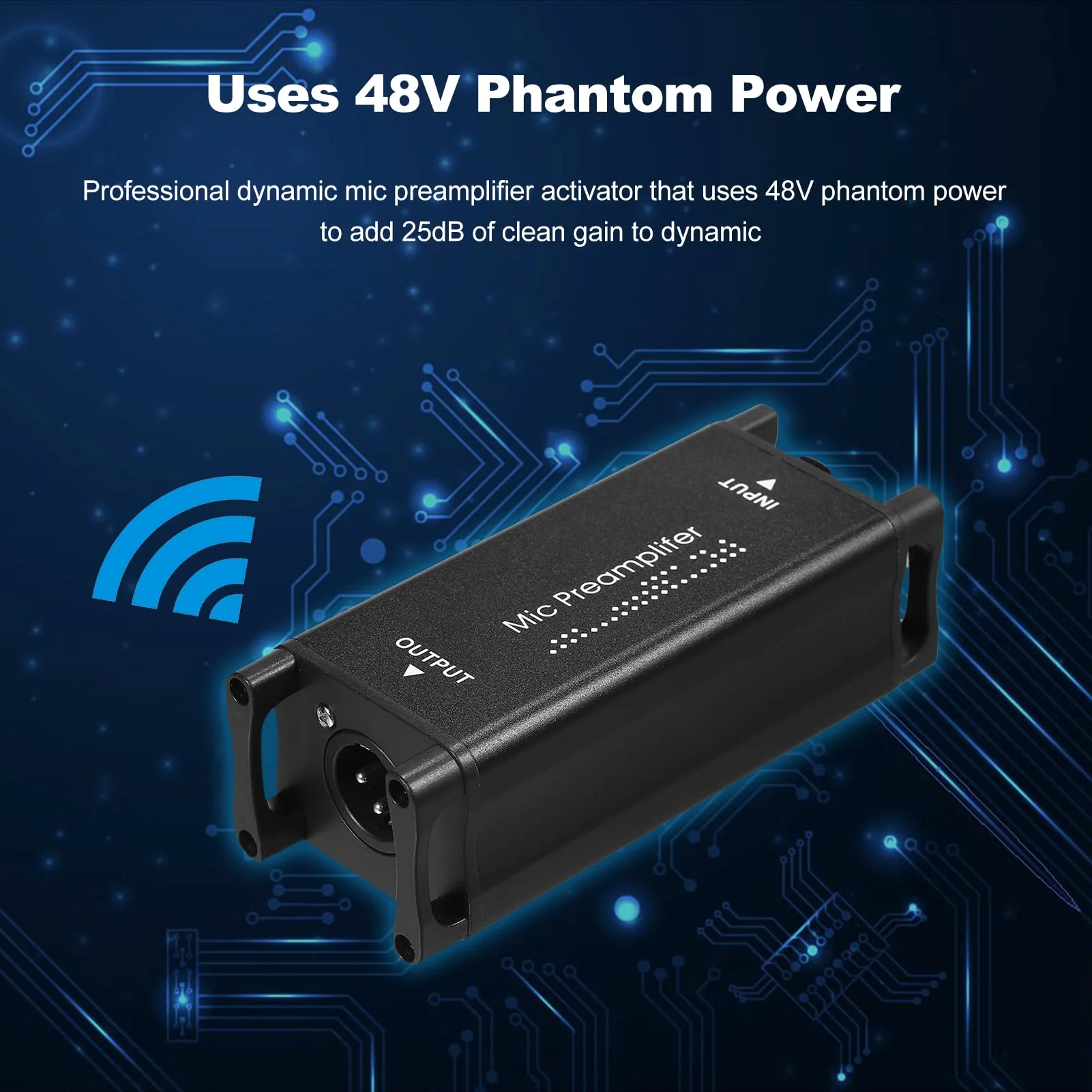 Mic Preamp, Microphone Preamp Audio Booster Microphone Preamp Preamplifier Home Audio Microphone Net Gain for Studio or Home Recording Livestream Broadcast Podcast - Image 3