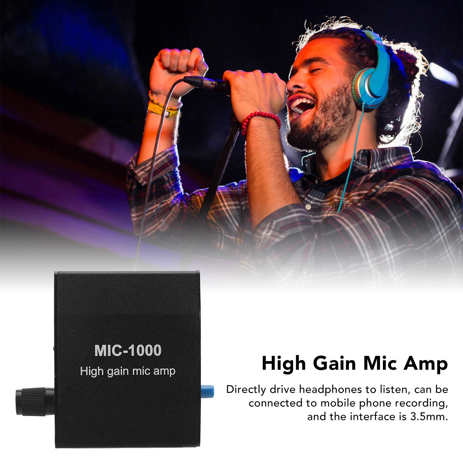 Microphone Amplifier Mic Audio Microphone Preamp Home Audio Power Amplifier System Kit - Image 5