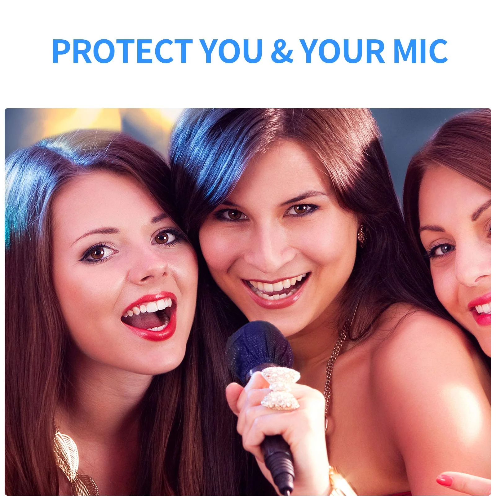 Microphone Cover 400pcs (200 pairs) Microphone Covers Disposable Individually Wrapped Mic Cover For Sanitary Mic Covers Disposable For Mic Microphone Windscreen & Pop Filters Black (400 pack-Black) 400 pack-Black - Image 7