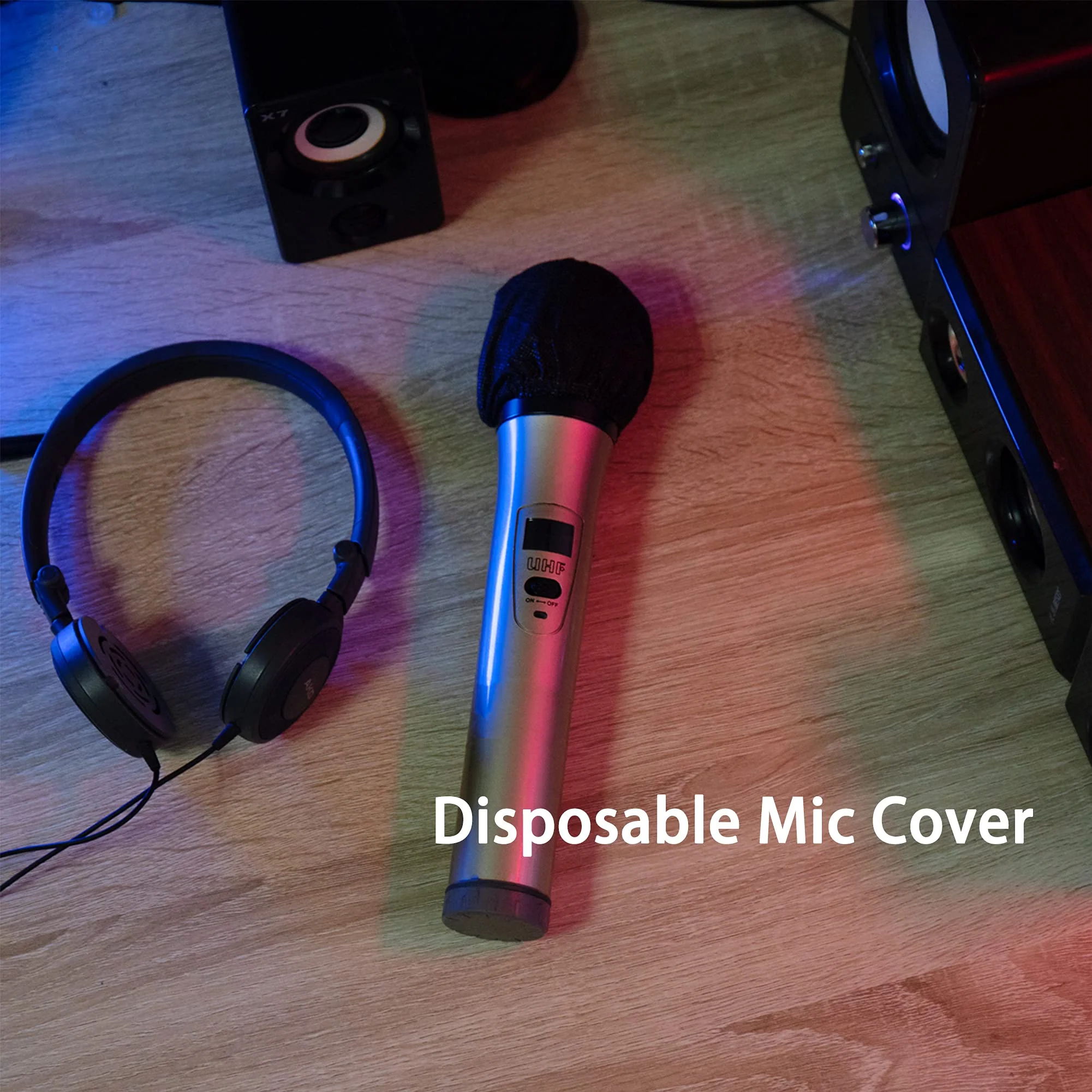 Microphone Cover Pop Filter 400 PCS, Disposable Mic Cover with Individual Packing, Microphone Protector Suit for Most Handheld Microphones, Non-Woven, Black 400 PCS-Black - Image 5