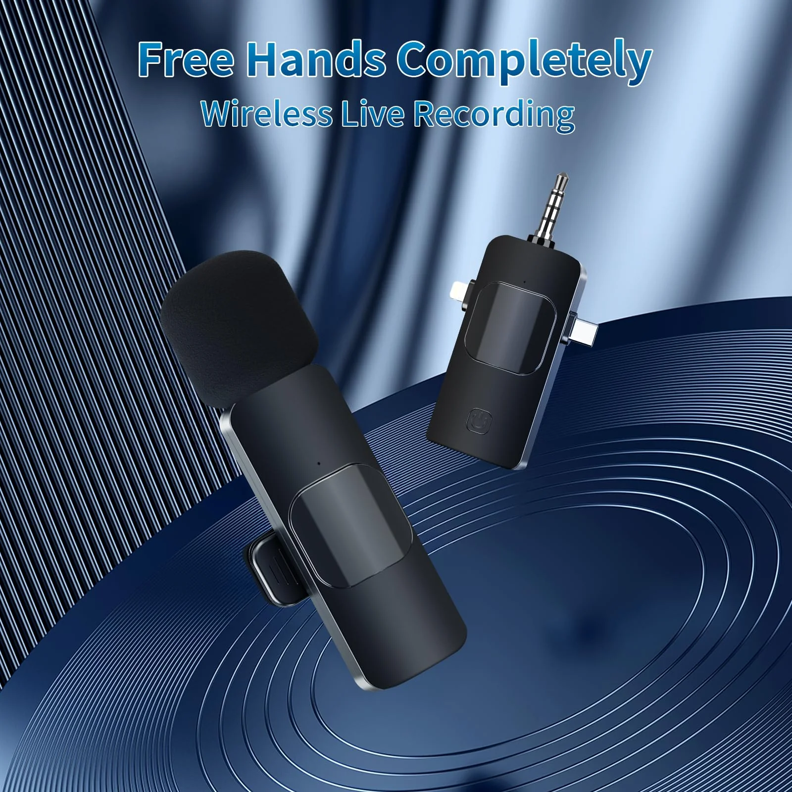 Microphone for iPhone 3 in 1 Mini Microphone Wireless Lavalier Microphones USB C Lapel Mic Clip on Mic for iPhone, iPad, Android, Camera for Video Recording, Vlog, YouTube, TikTok - Image 7