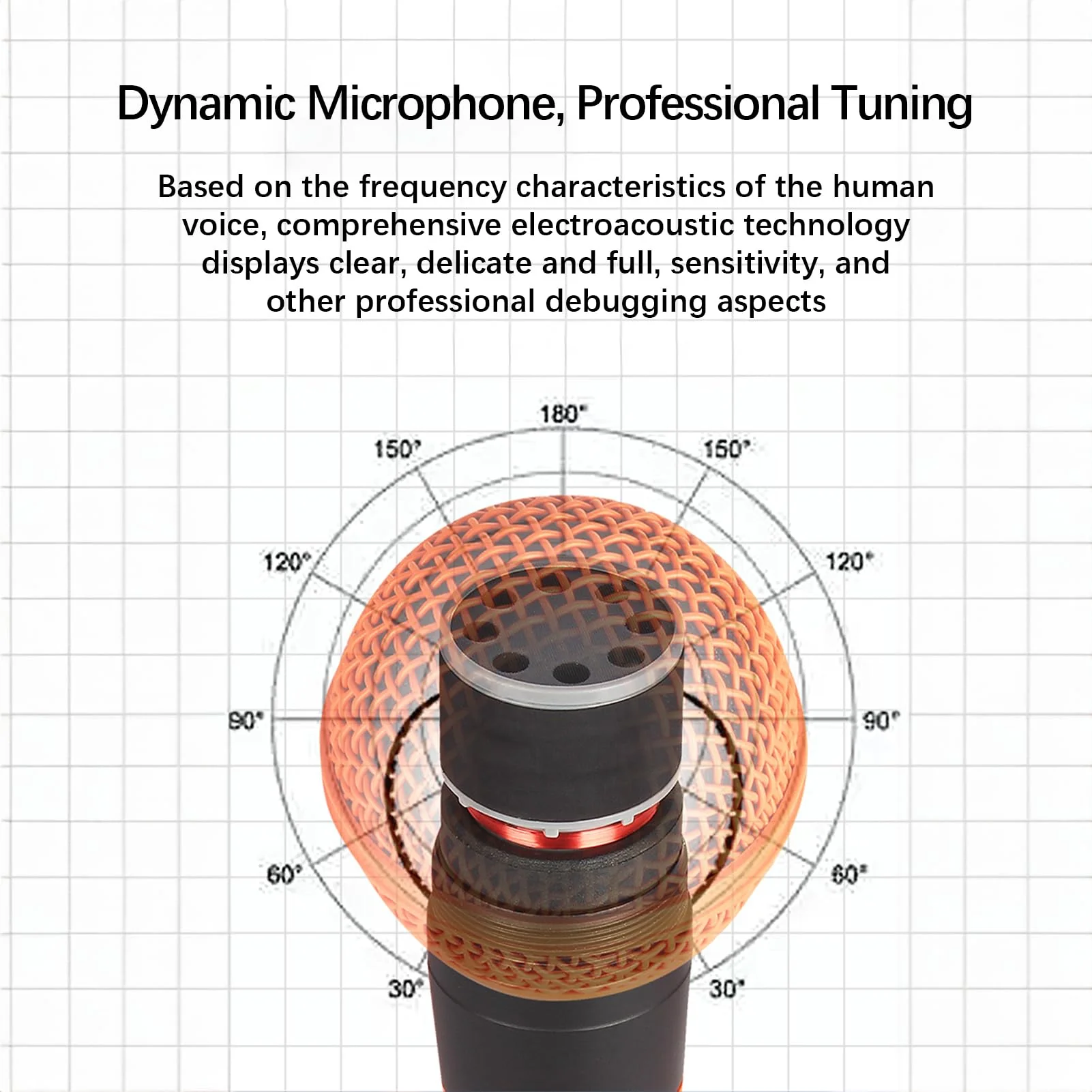Microphone For Singing, Metal Karaoke Microphone, Dynamic Microphone, Handheld Wired Microphone, Connect With Any 6.5mm Or 3.5mm Microphone Interface Audio Equipment (Orange) Orange - Image 5